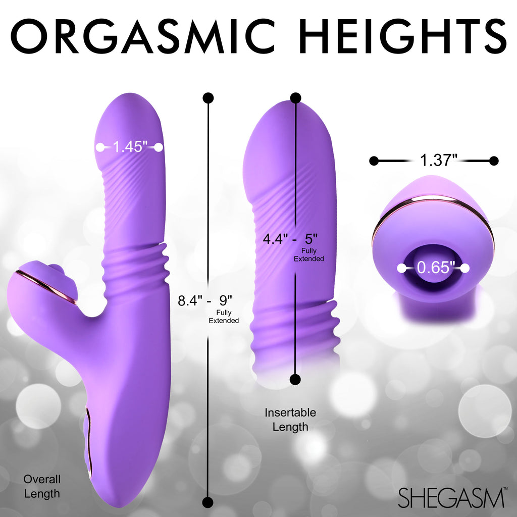 Shegasm Pro-Thrust Max 14X Thrusting and Pulsing Silicone Rabbit Purple
