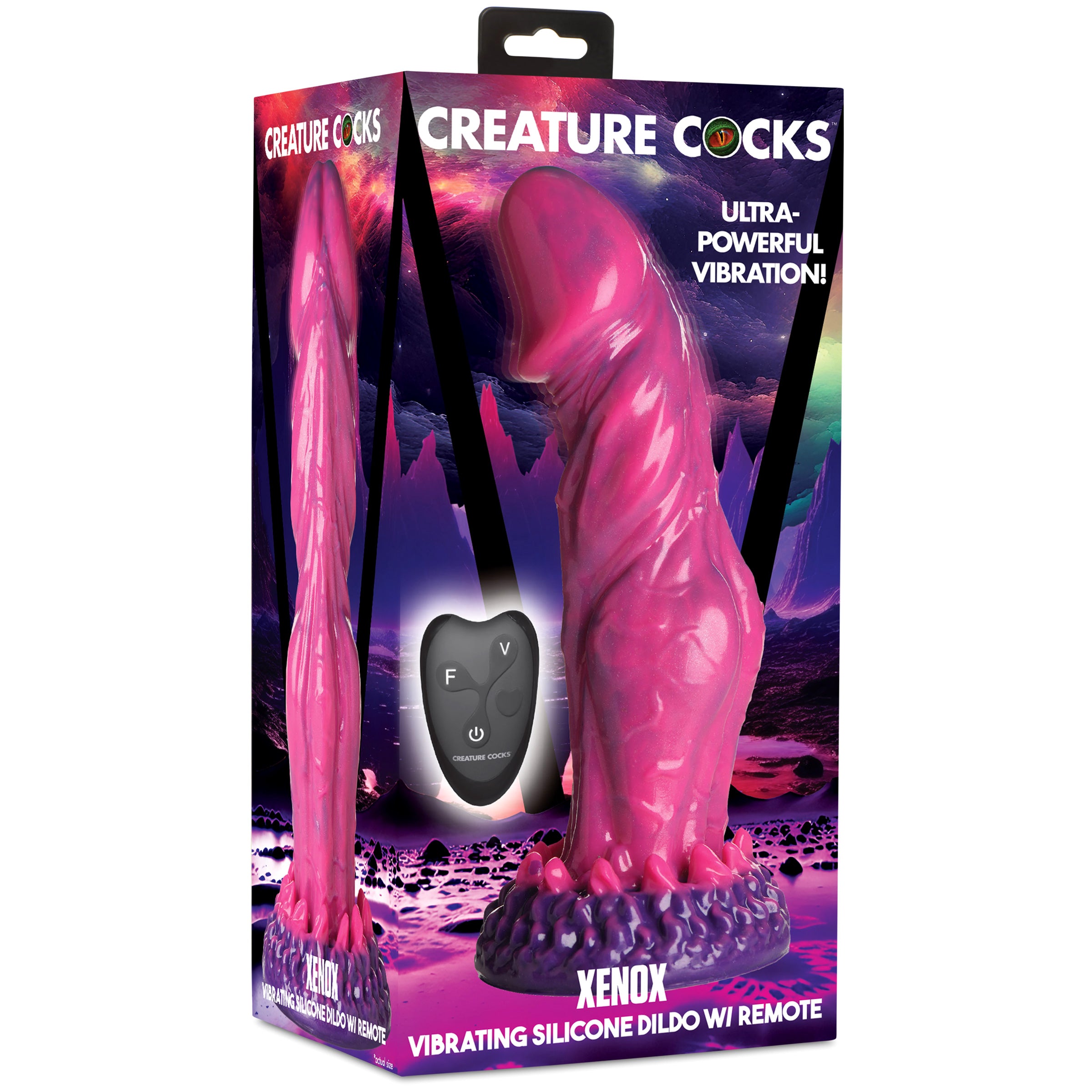 Creature Cocks Xenox Vibrating Silicone Dildo with Remote Multi