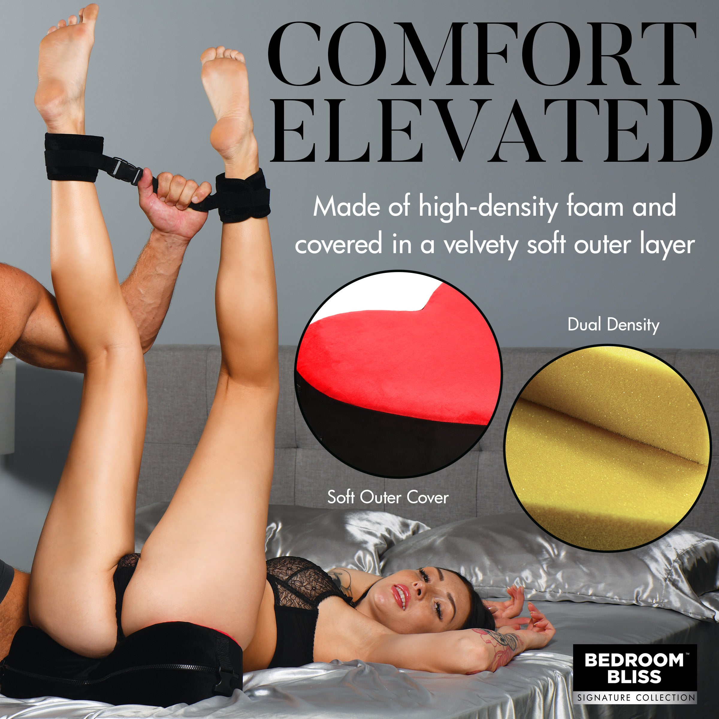 Bedroom Bliss Signature Collection Bondage Love Pillow Red