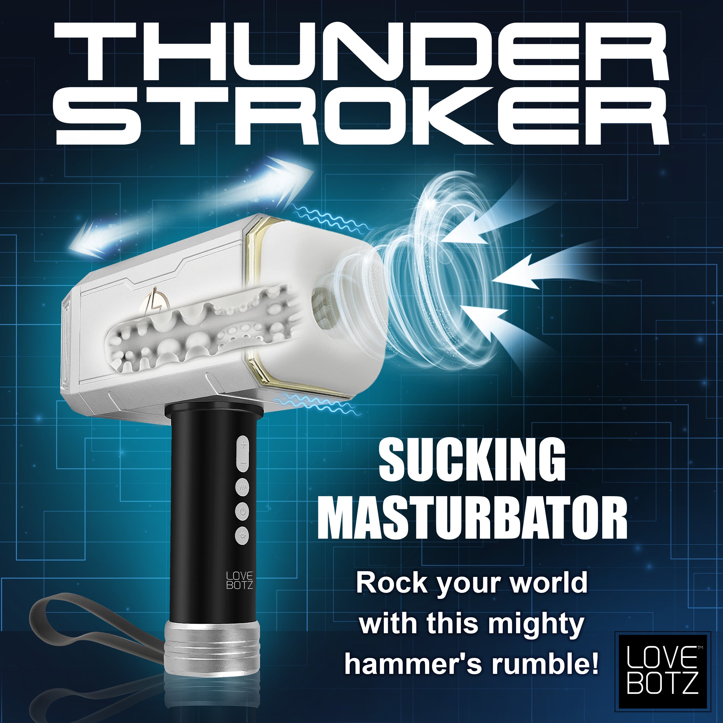LoveBotz Thunder Stroker Sucking Masturbator Grey