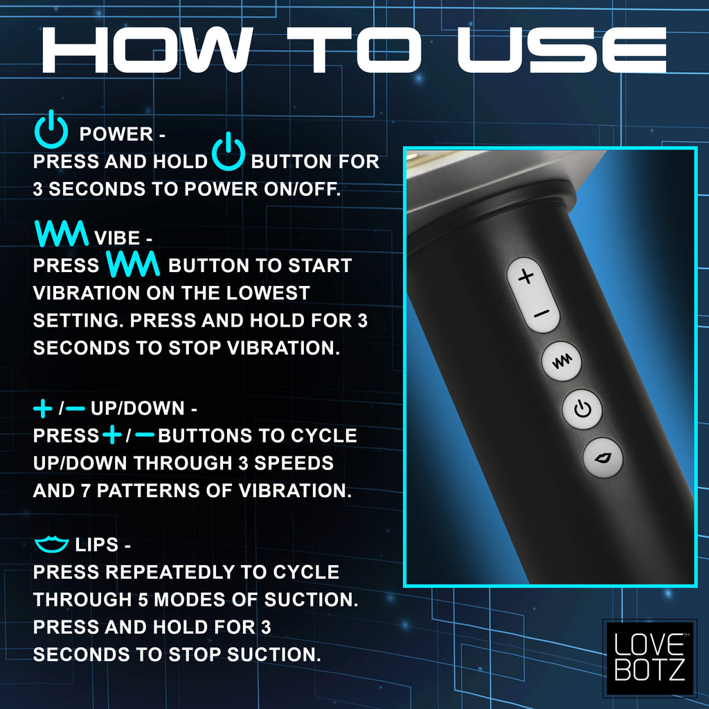 LoveBotz Thunder Stroker Sucking Masturbator Grey