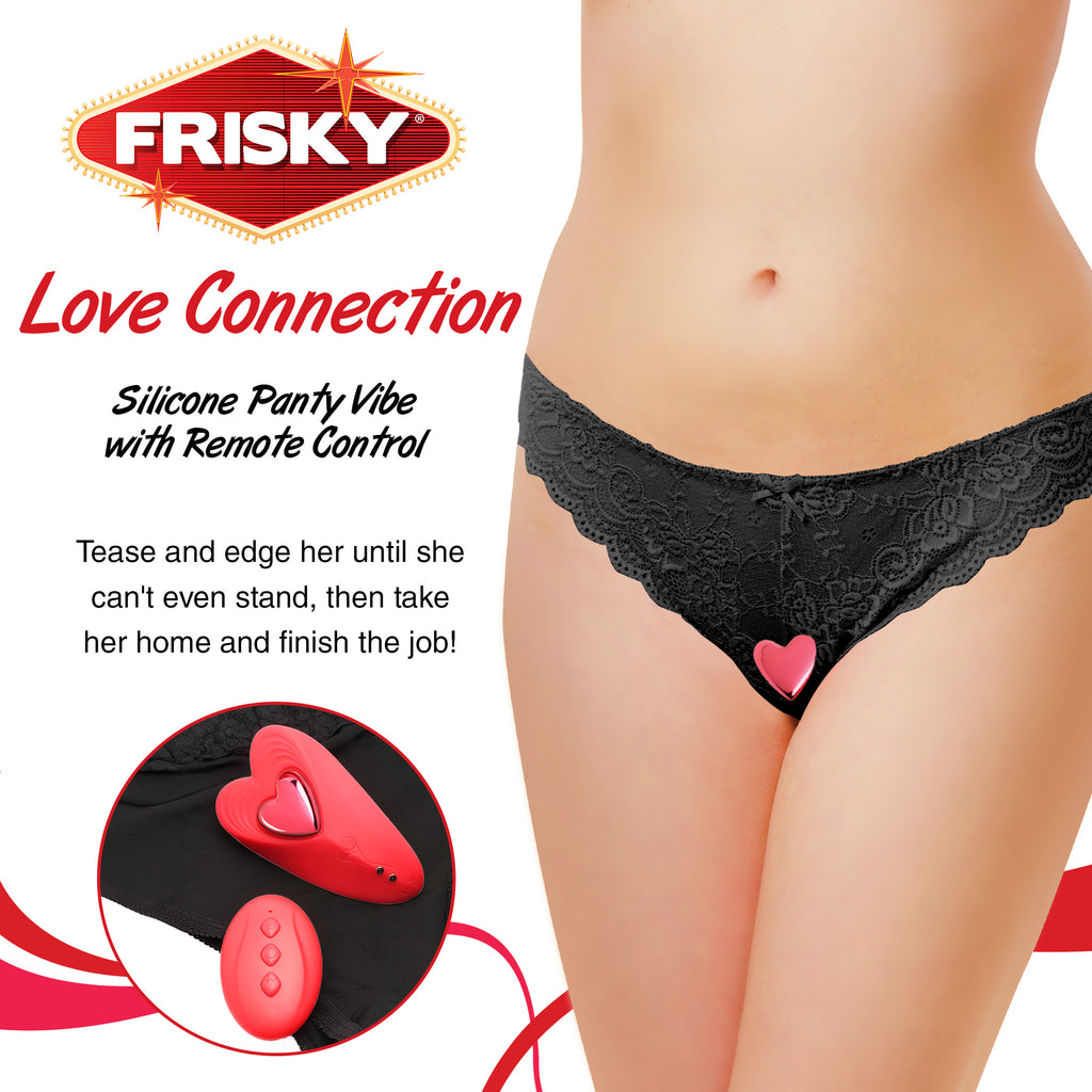 Frisky Love Connection Silicone Panty Vibe with Remote Control Red