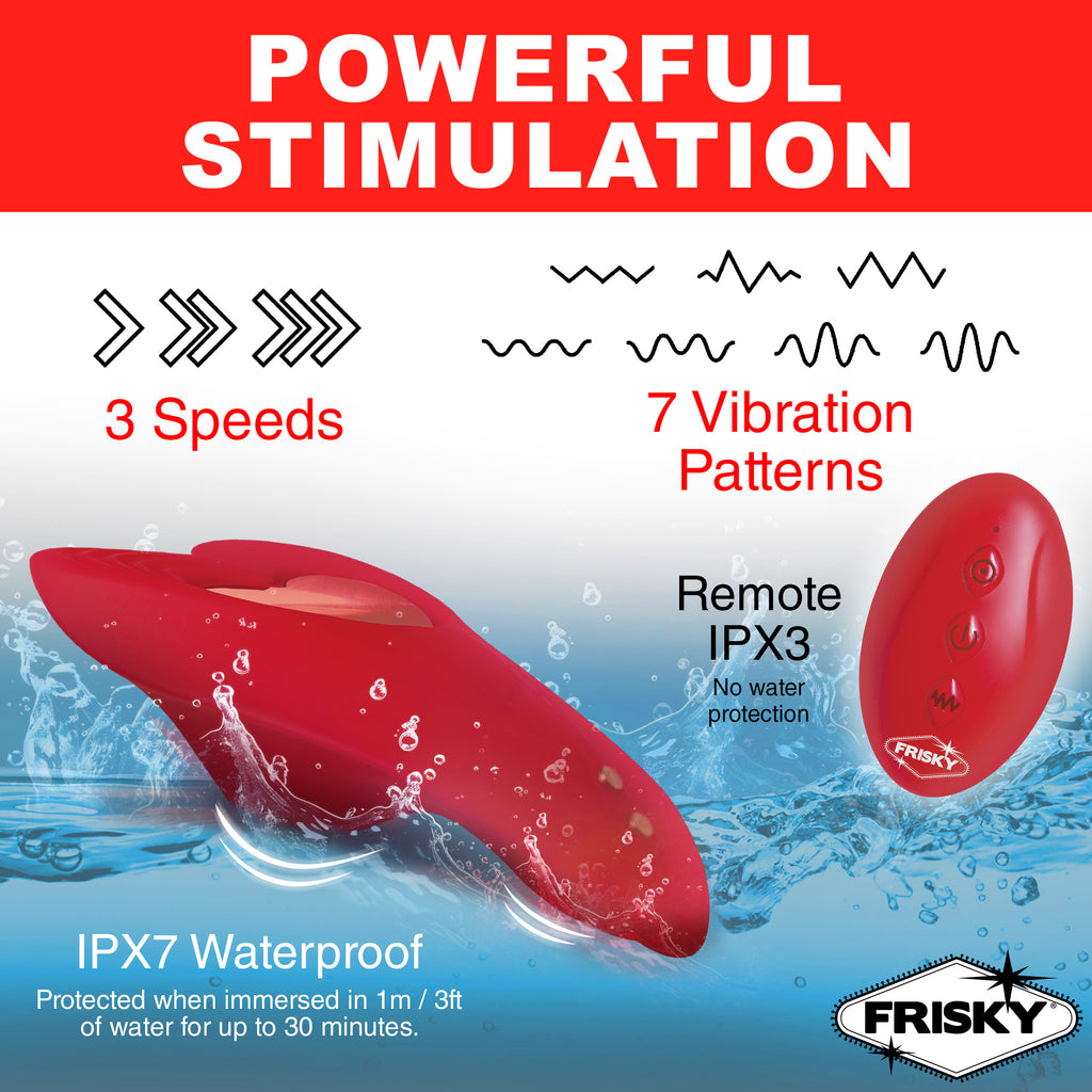 Frisky Love Connection Silicone Panty Vibe with Remote Control Red
