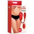 Frisky Double Love Connection Silicone Panty Vibe with Remote Control Red