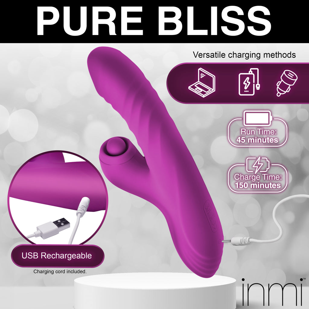 Inmi Bumping Bunny Thrusting & Pulsing Silicone Rabbit Vibrator Pink