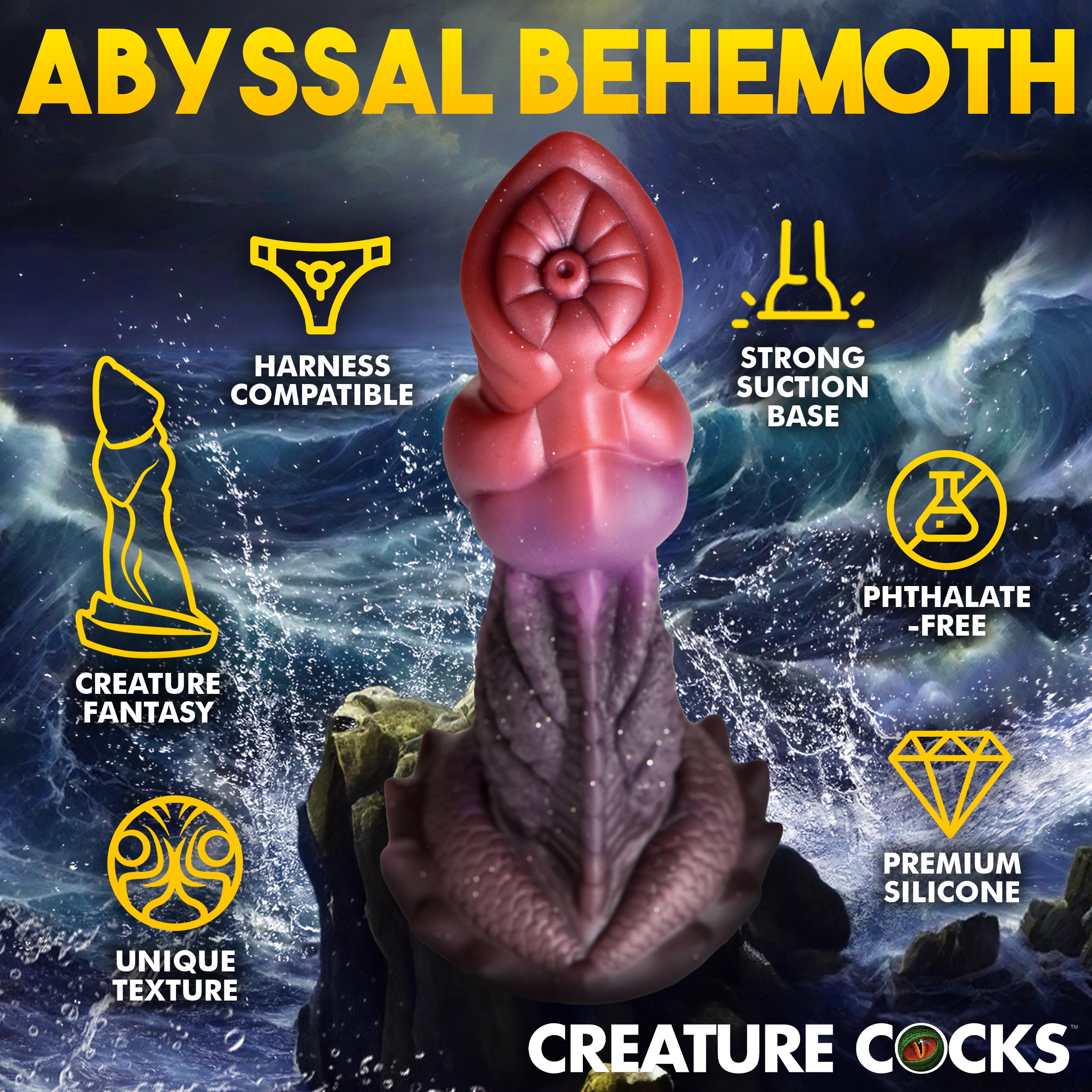 Creature Cocks Deep Diver Silicone Dildo Multi