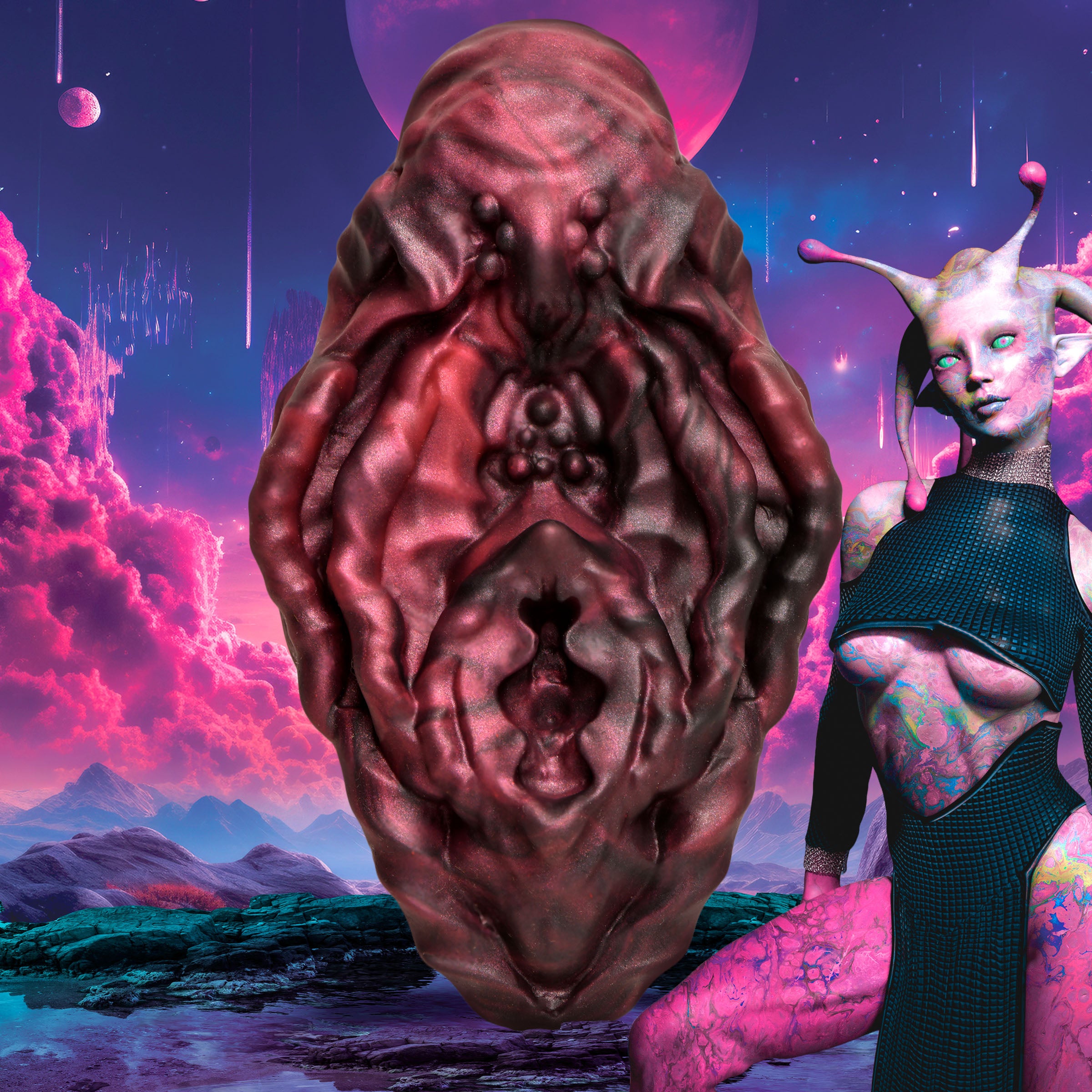 Creature Cocks Xeno Pussy Vulva Silicone Grinder Multi