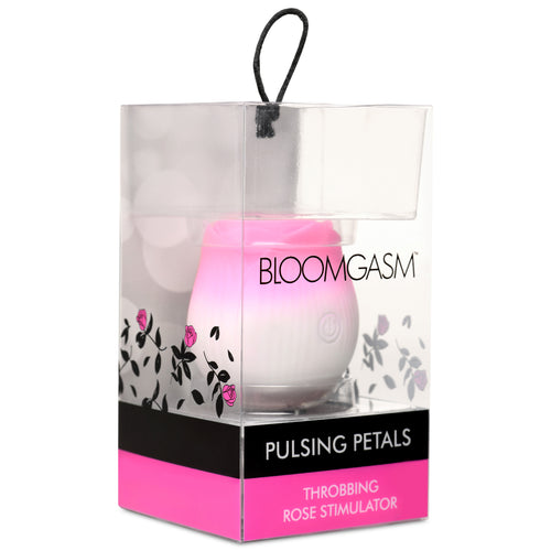 Bloomgasm Pulsing Petals Throbbing Rose Clit Stimulator - Pink Pink
