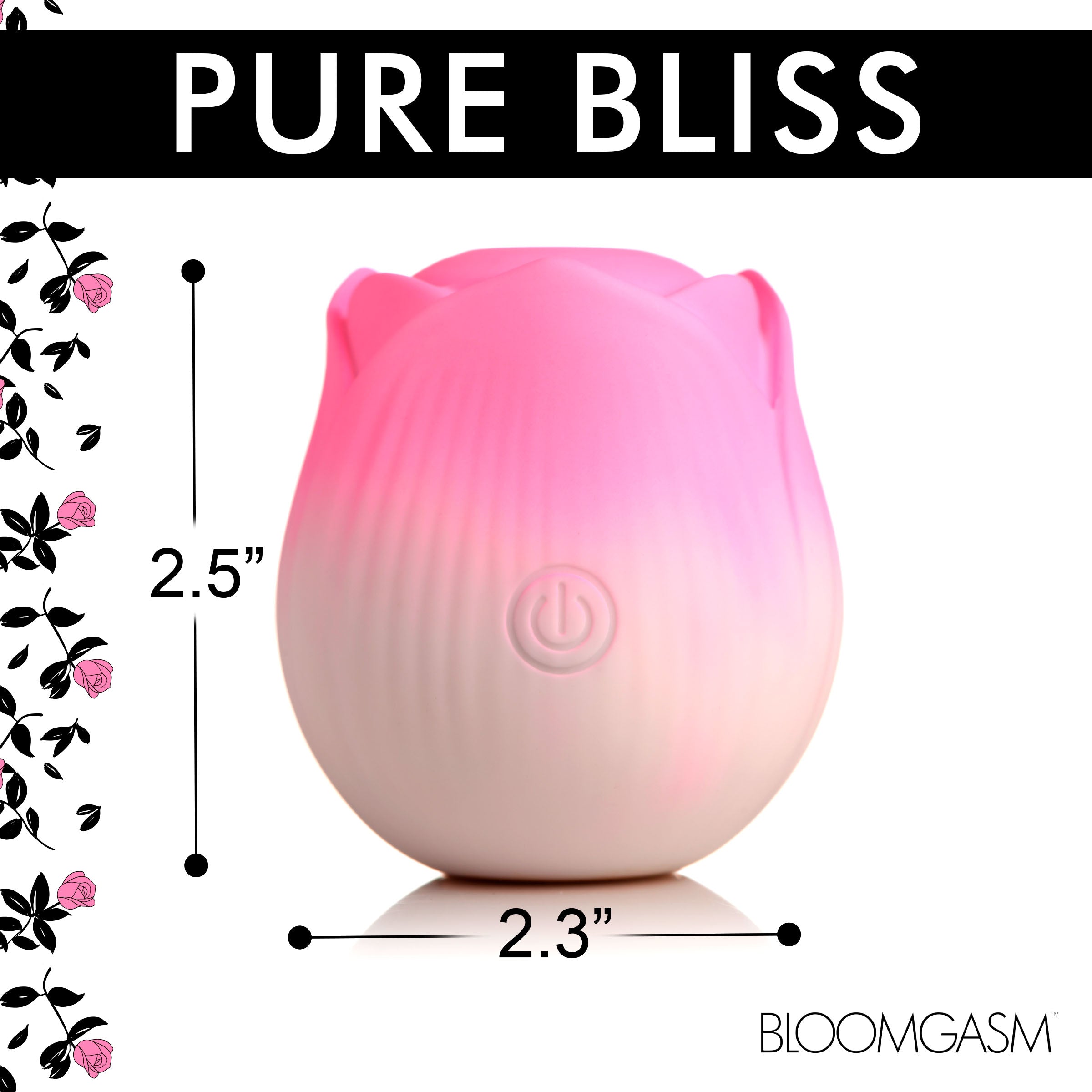 Bloomgasm Pulsing Petals Throbbing Rose Clit Stimulator - Pink Pink
