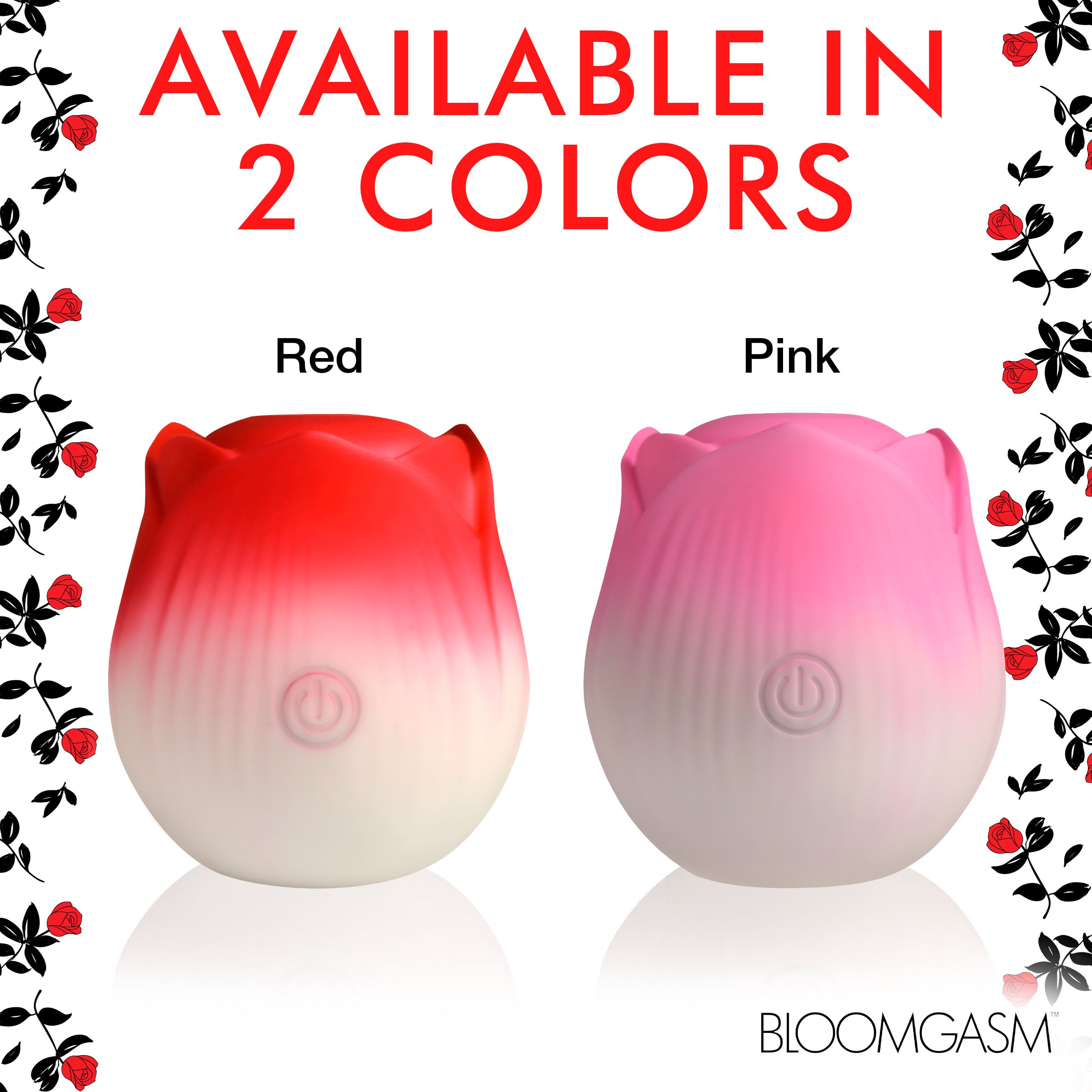 Bloomgasm Pulsing Petals Throbbing Rose Clit Stimulator - Pink Pink