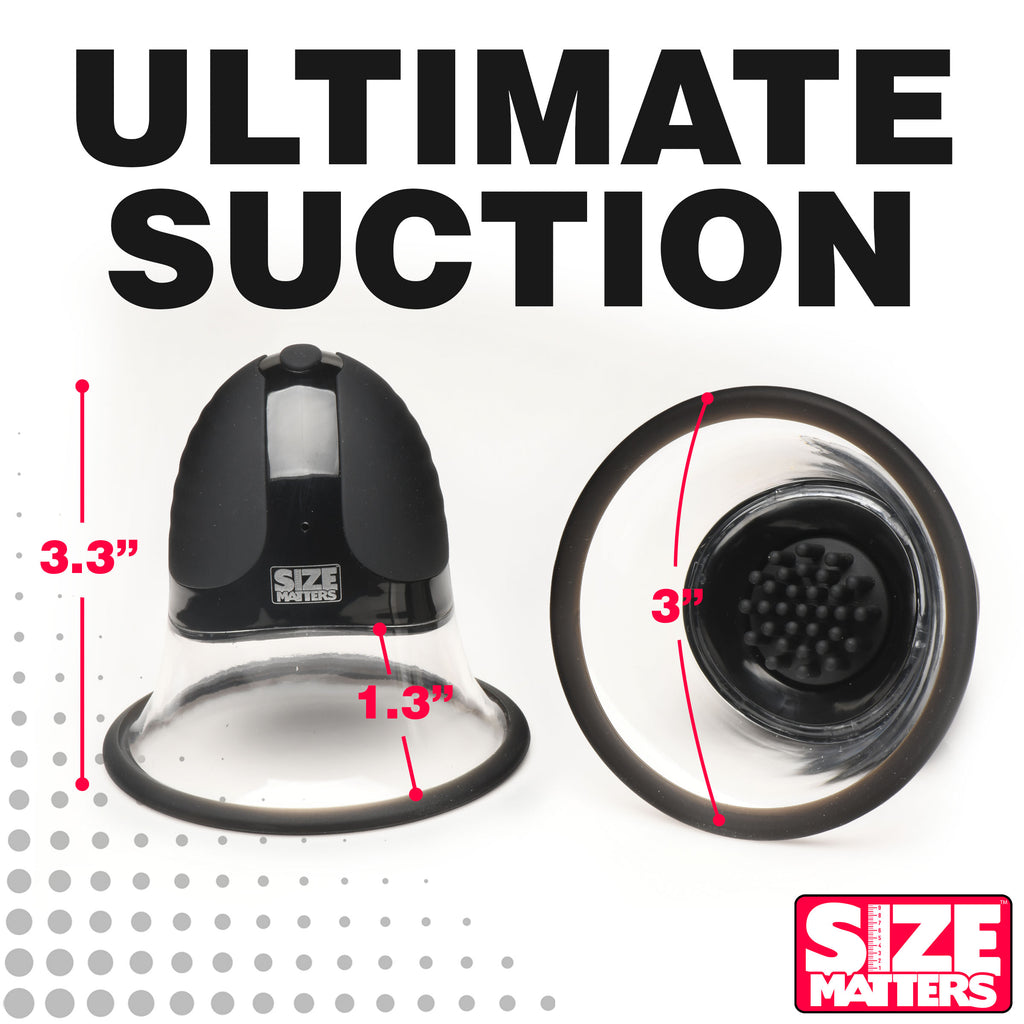 Size Matters 10X Rotating Nipple Suckers with 4 Attachments Black