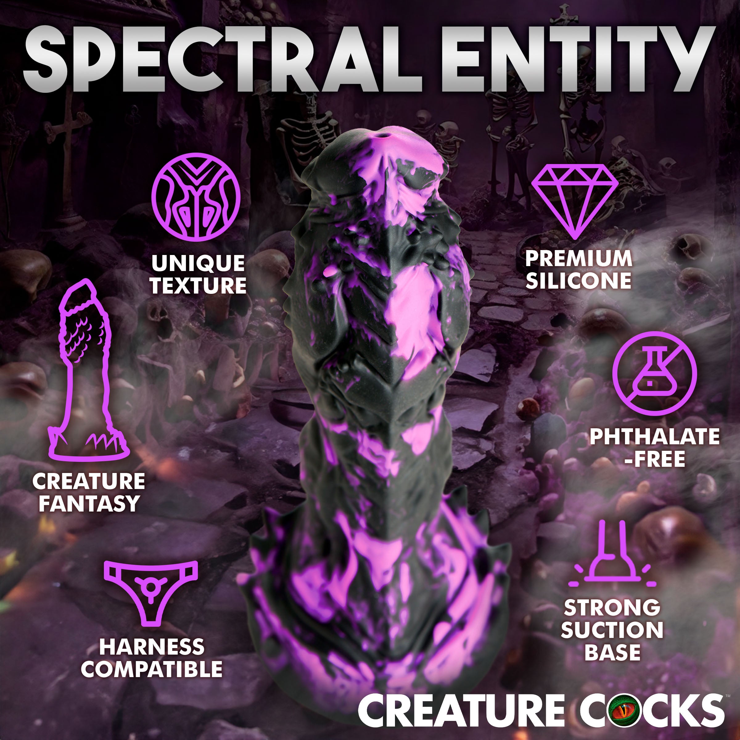 Creature Cocks Grim Silicone Dildo Multi