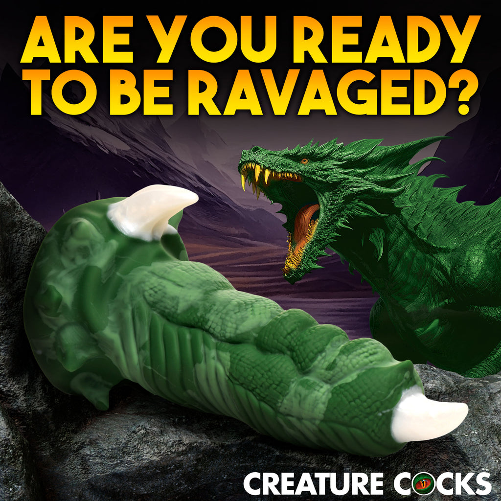 Creature Cocks Large Dragon Claw Silicone Dildo Green