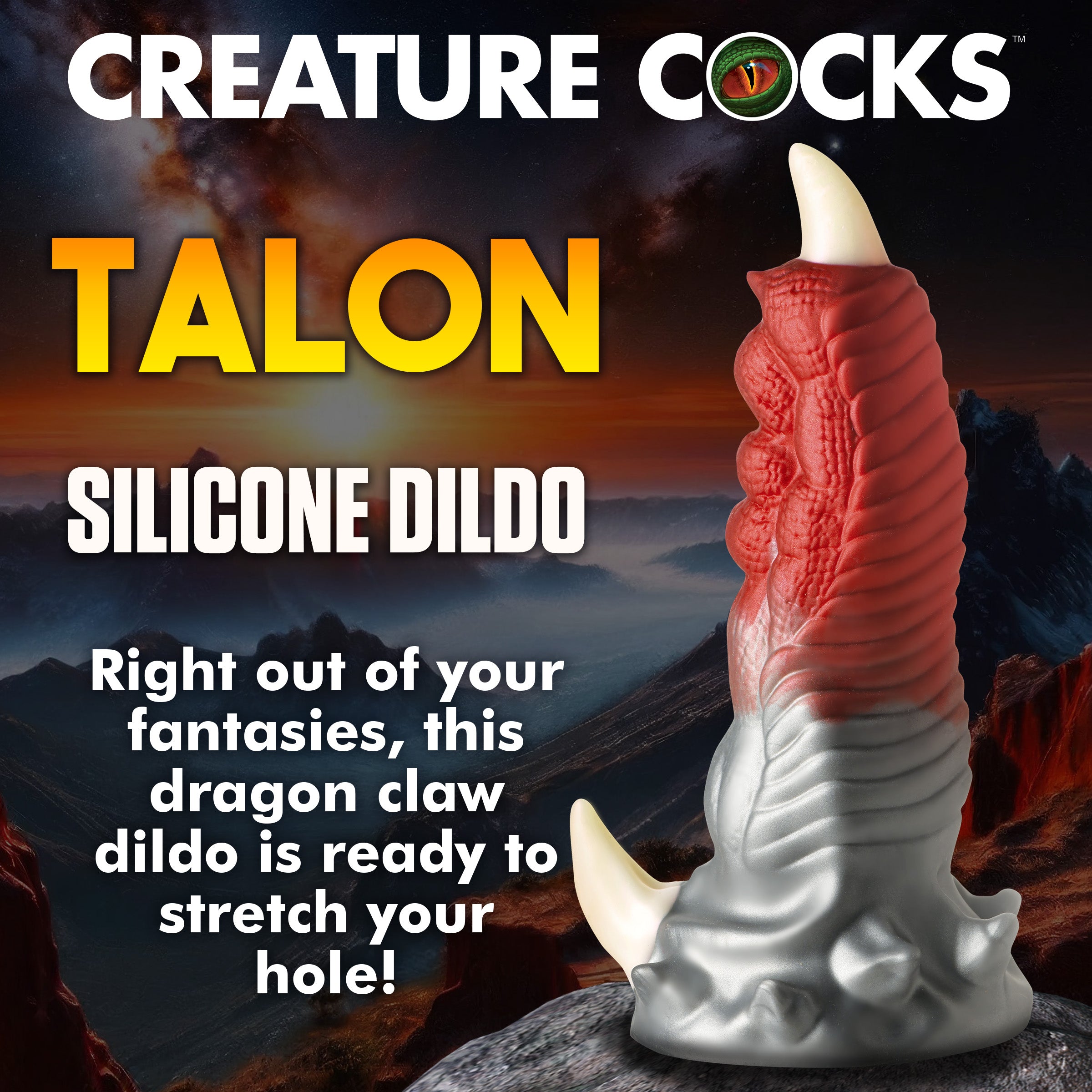 Creature Cocks Talon Silicone Dildo Red