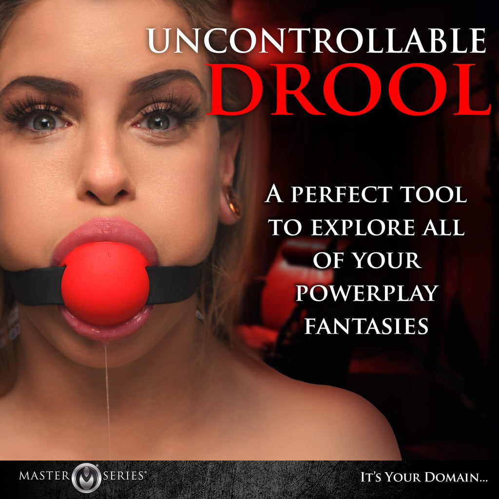 Master Series Gag Order Extreme Silicone Ball Gag Red