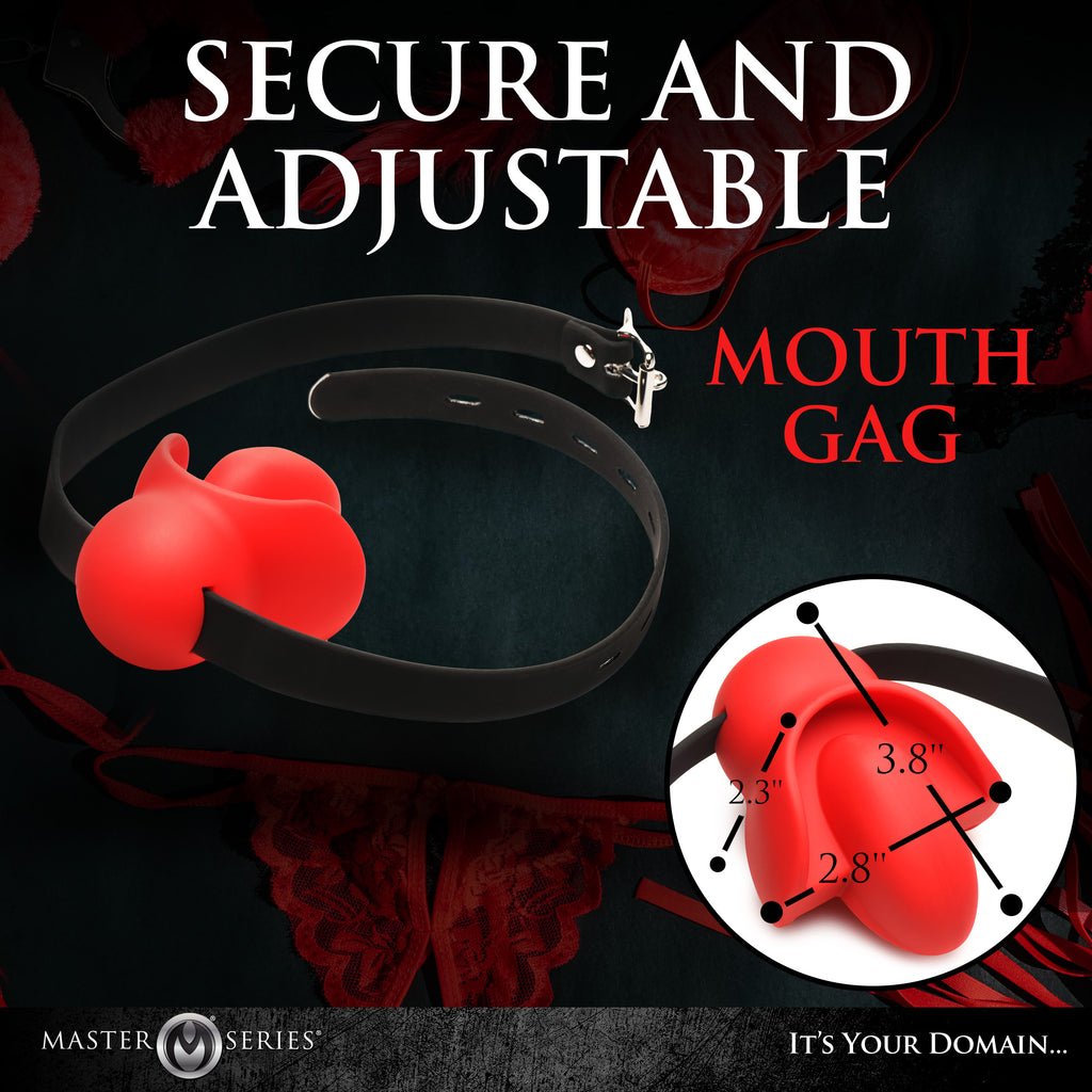 Master Series Gag Order Extreme Silicone Ball Gag Red