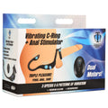 Trinity Men Vibrating Silicone Cock Ring and Anal Stimulator Black