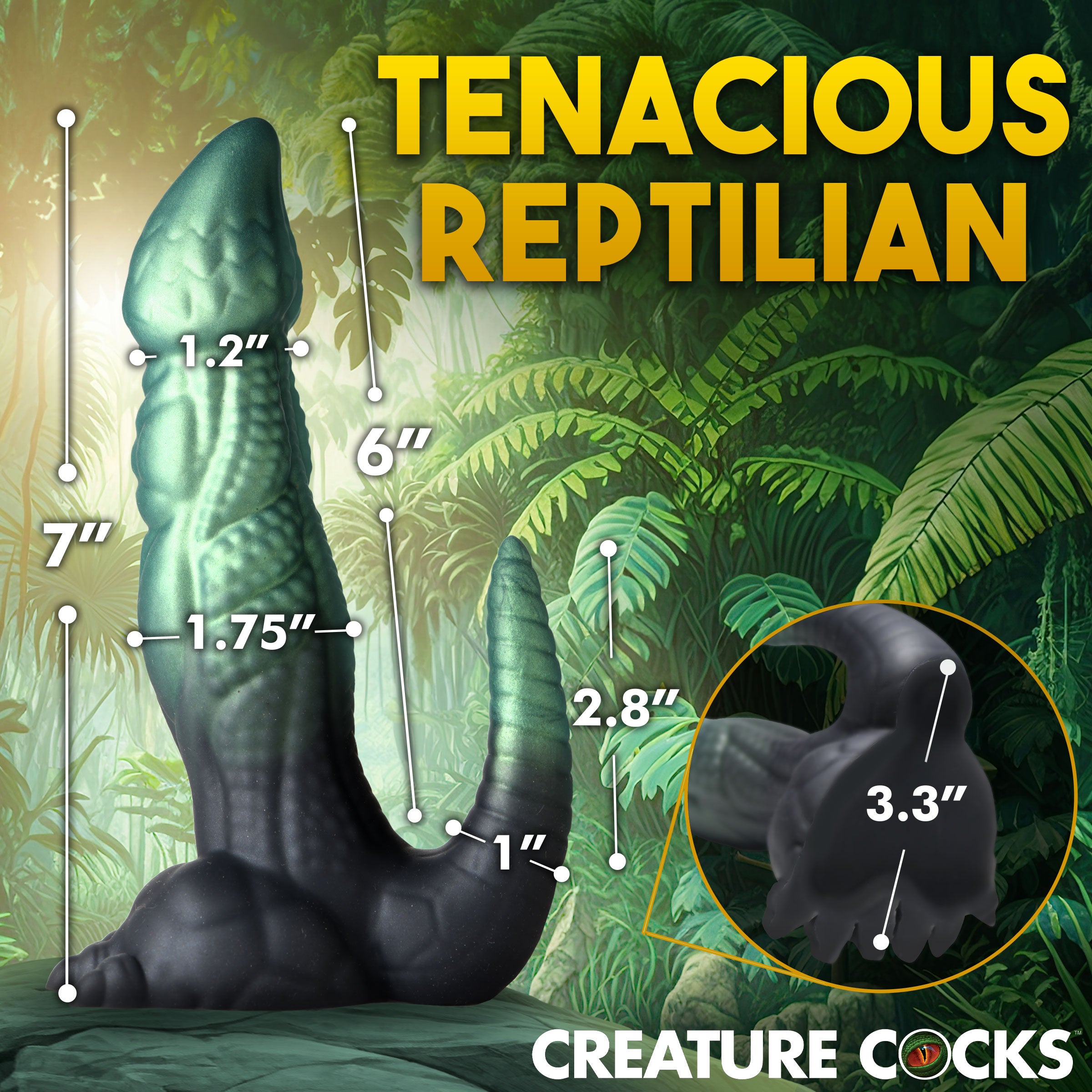 Creature Cocks Dickosaur Dinosaur Silicone Dildo Multi