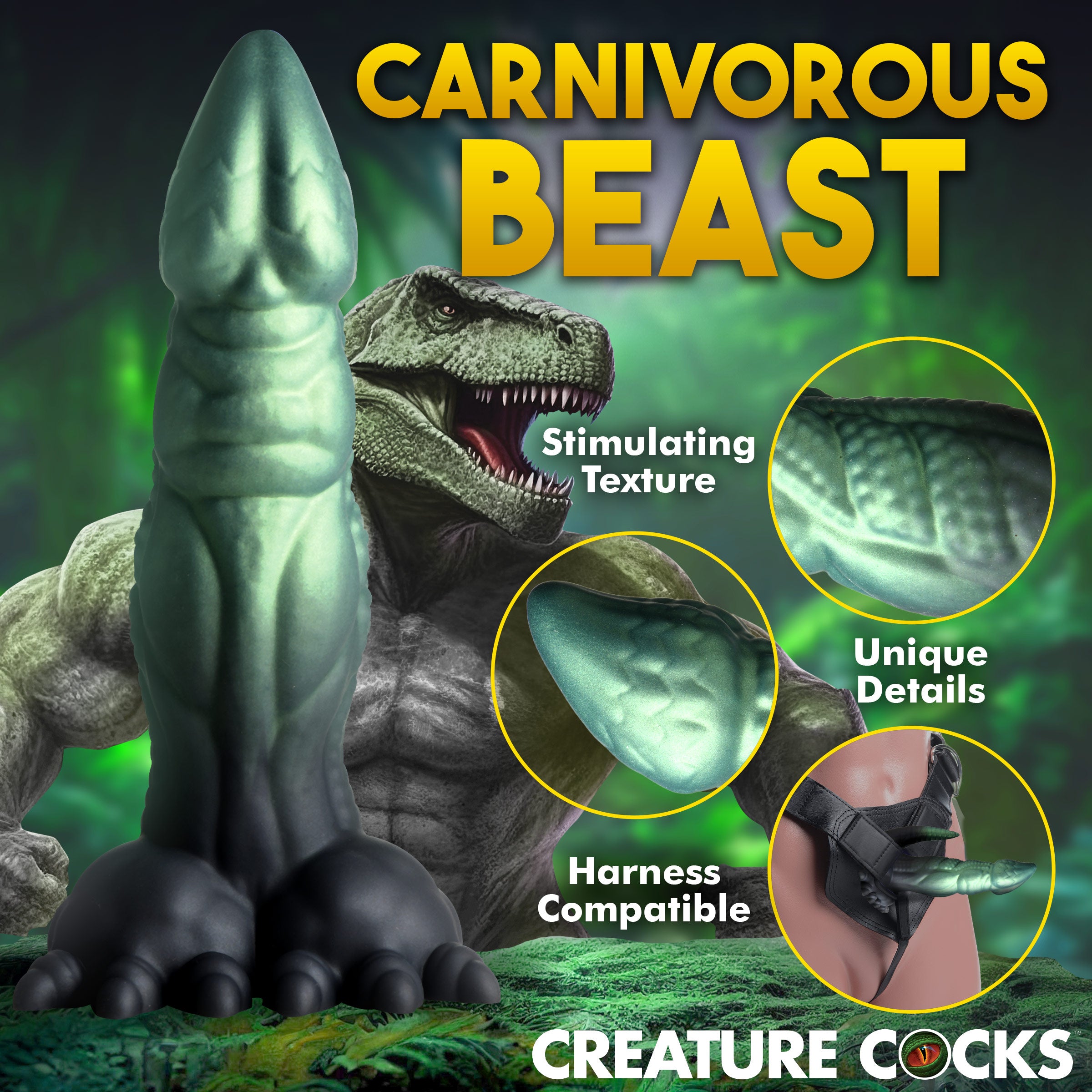 Creature Cocks Dickosaur Dinosaur Silicone Dildo Multi
