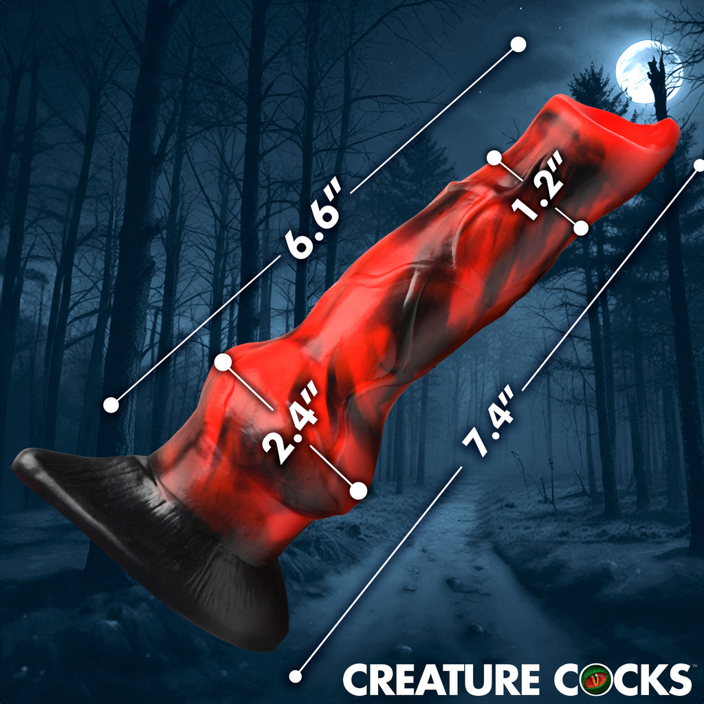 Creature Cocks Vibra Beast Vibrating Silicone Dildo Red