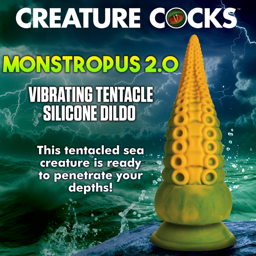 Creature Cocks Monstropus 2.0 Vibrating Tentacle Silicone Dildo Multi