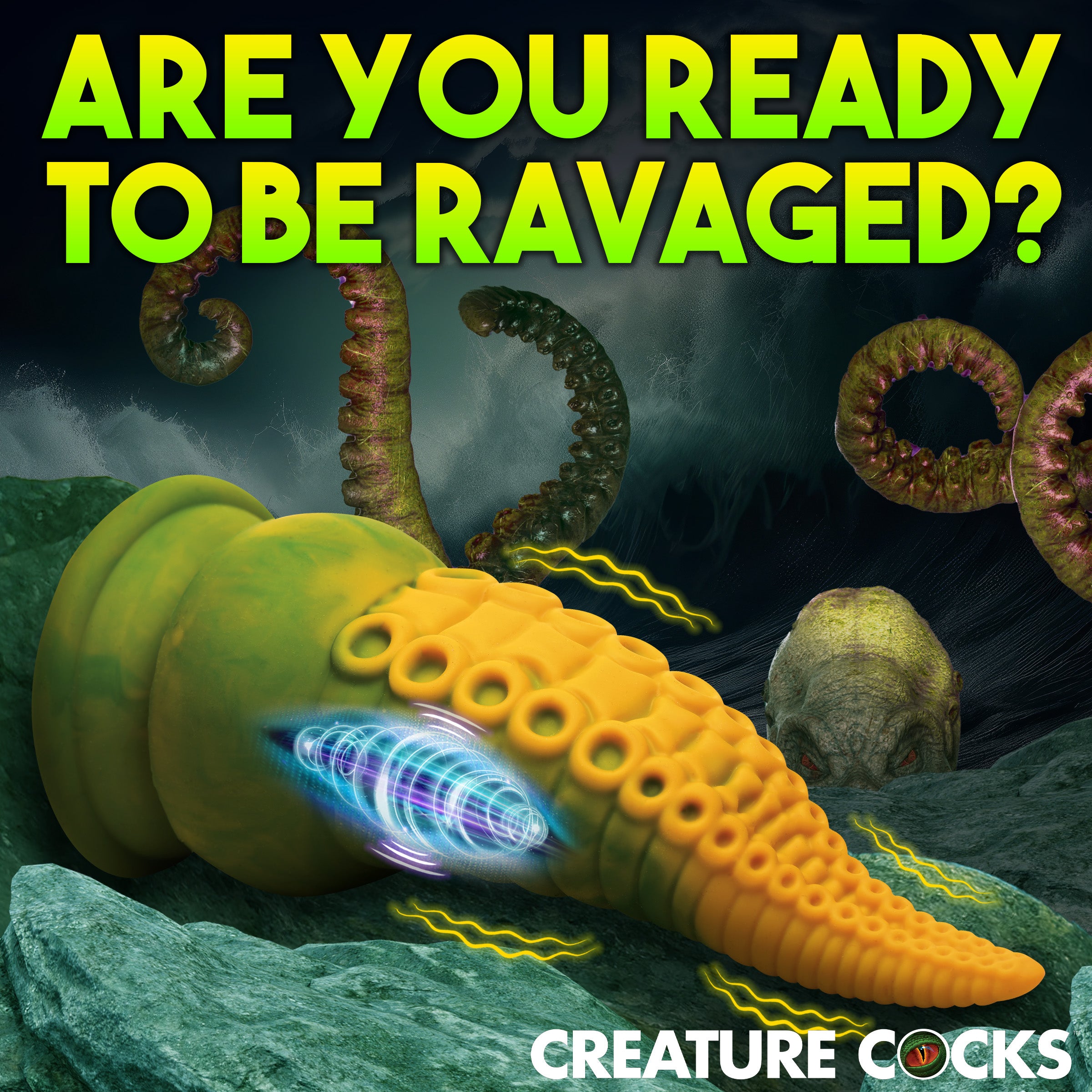 Creature Cocks Monstropus 2.0 Vibrating Tentacle Silicone Dildo Multi