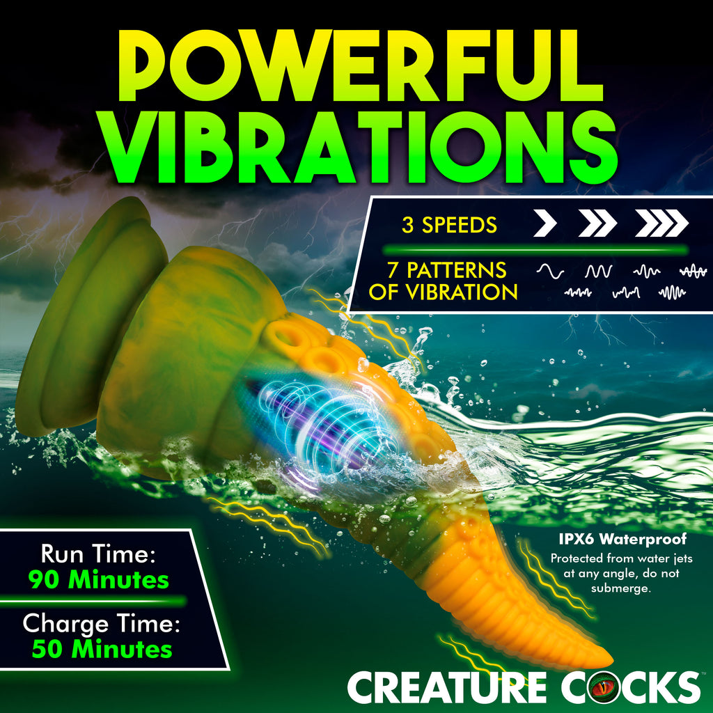 Creature Cocks Monstropus 2.0 Vibrating Tentacle Silicone Dildo Multi