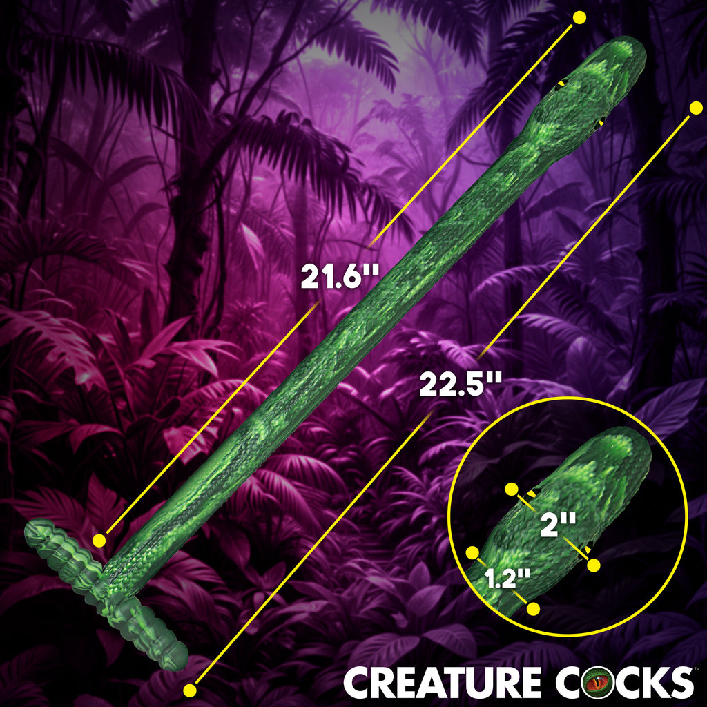 Creature Cocks Slither Silicone Dildo Green