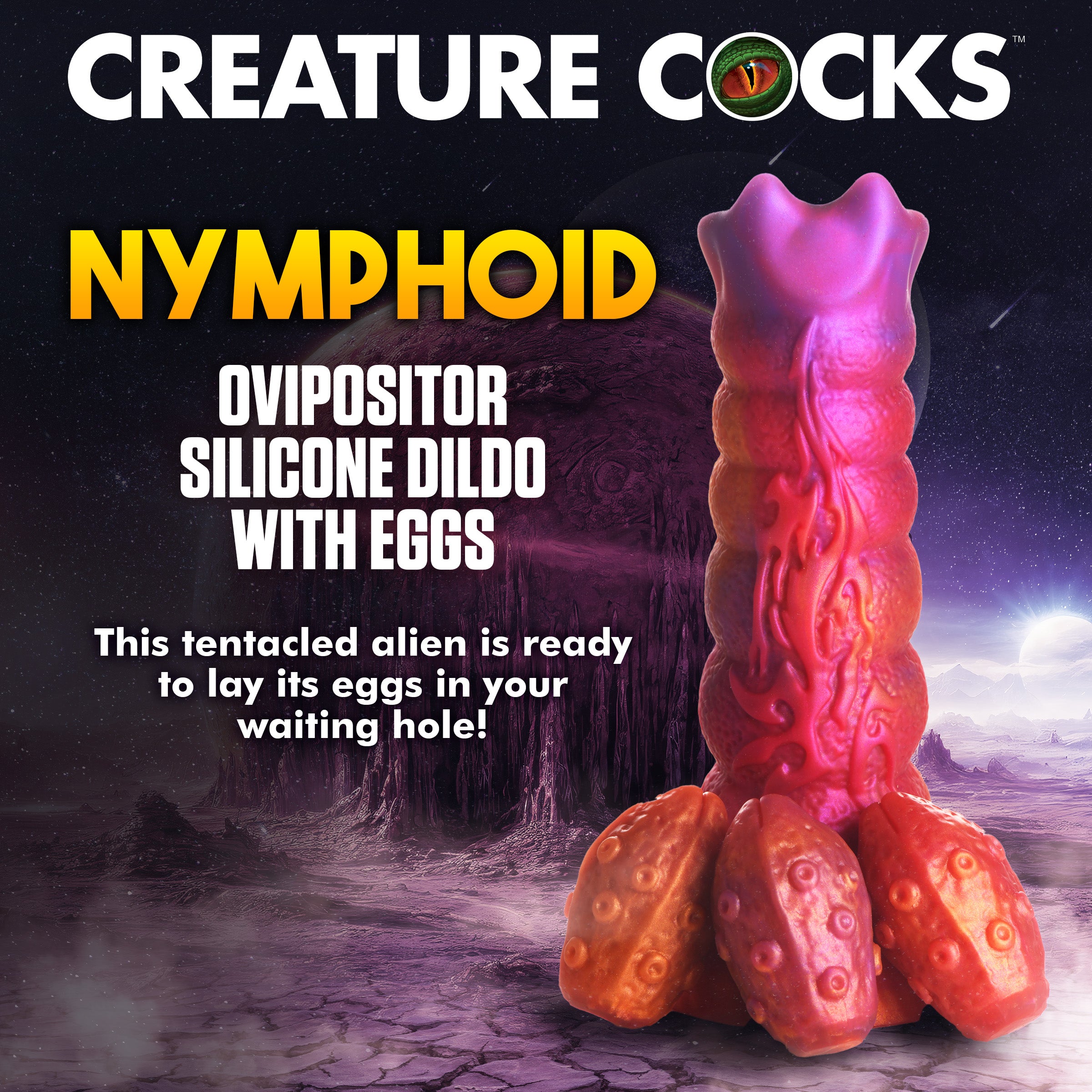 Creature Cocks Nymphoid Ovipositor Silicone Dildo Multi