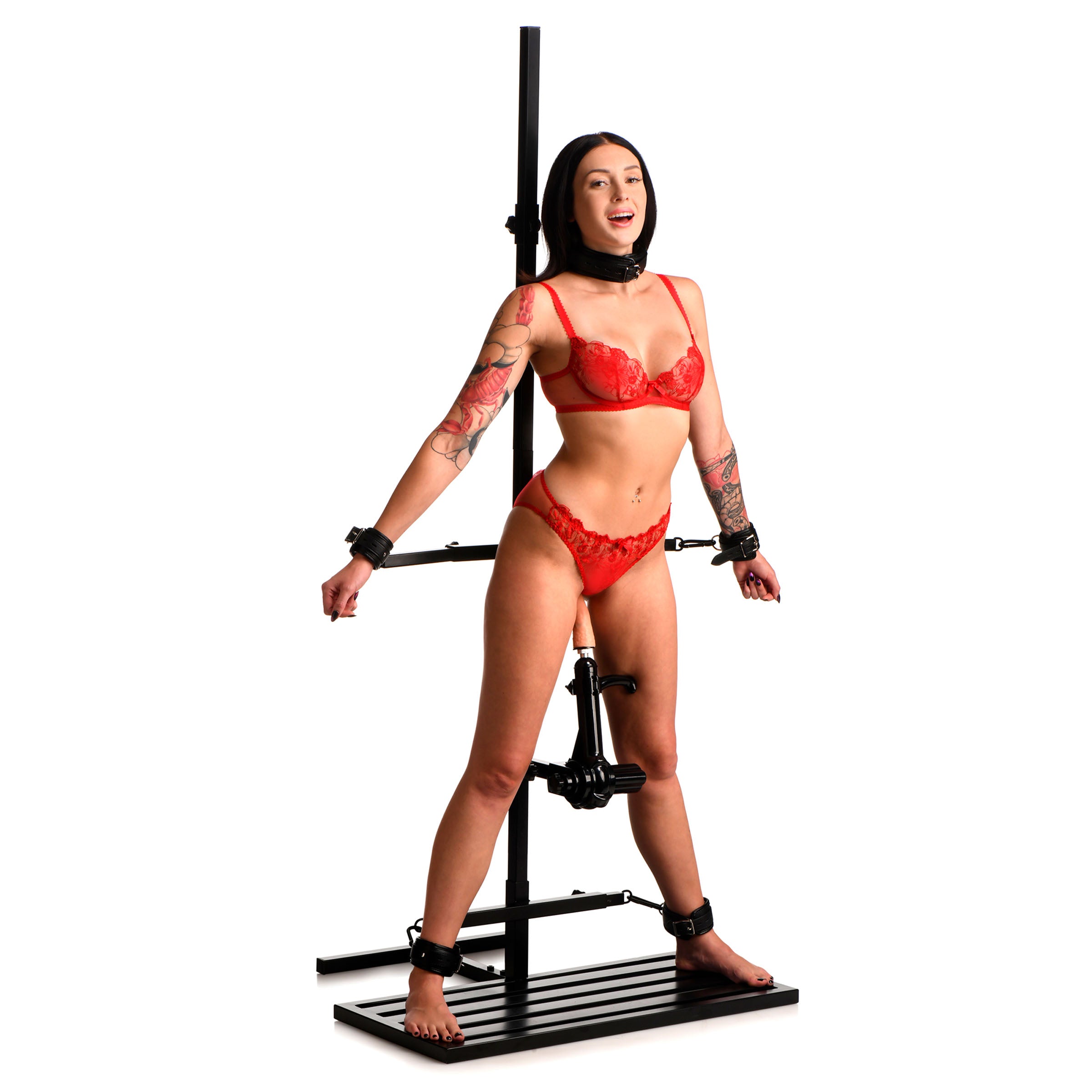 Master Series Ultimate Enforcer Forced Orgasm Tower with Sex Machine Black