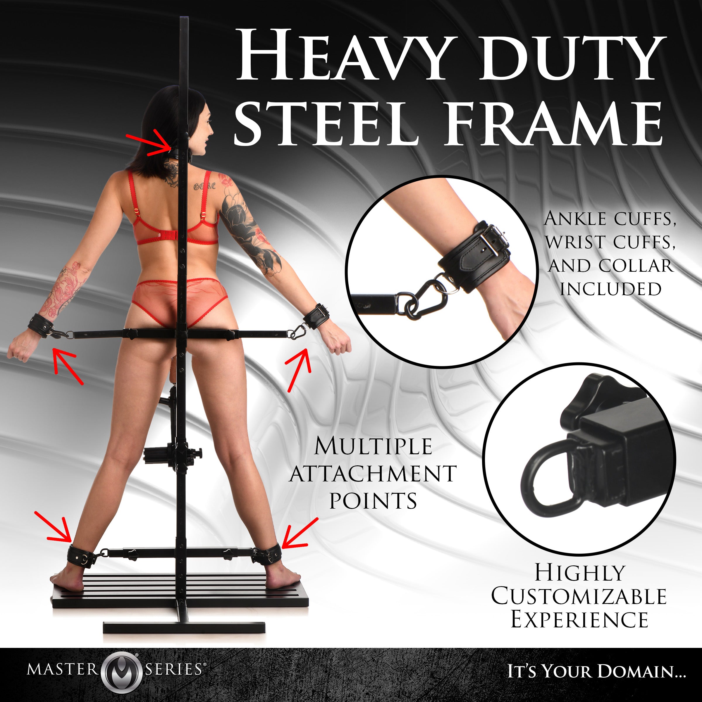 Master Series Ultimate Enforcer Forced Orgasm Tower with Sex Machine Black