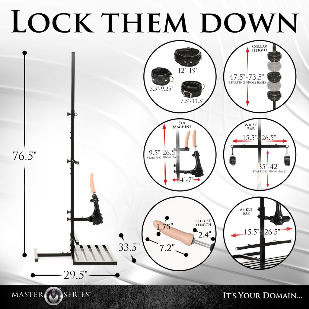Master Series Ultimate Enforcer Forced Orgasm Tower with Sex Machine Black