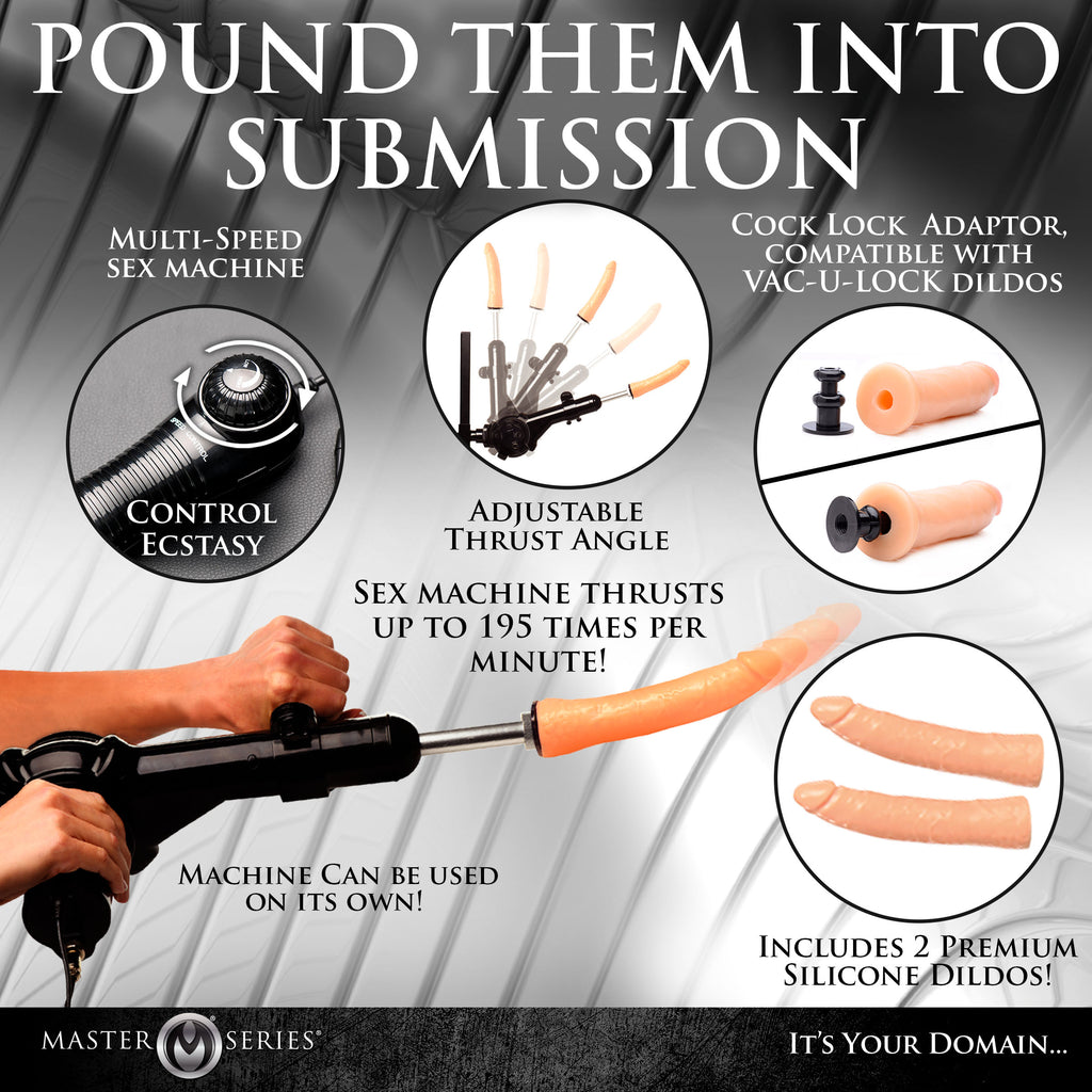 Master Series Ultimate Enforcer Forced Orgasm Tower with Sex Machine Black