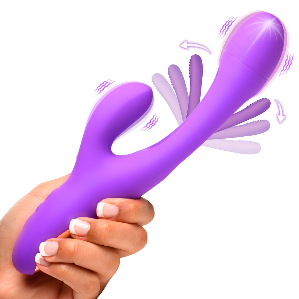 Inmi Tri Flick Silicone Flicking Rabbit Vibrator Purple