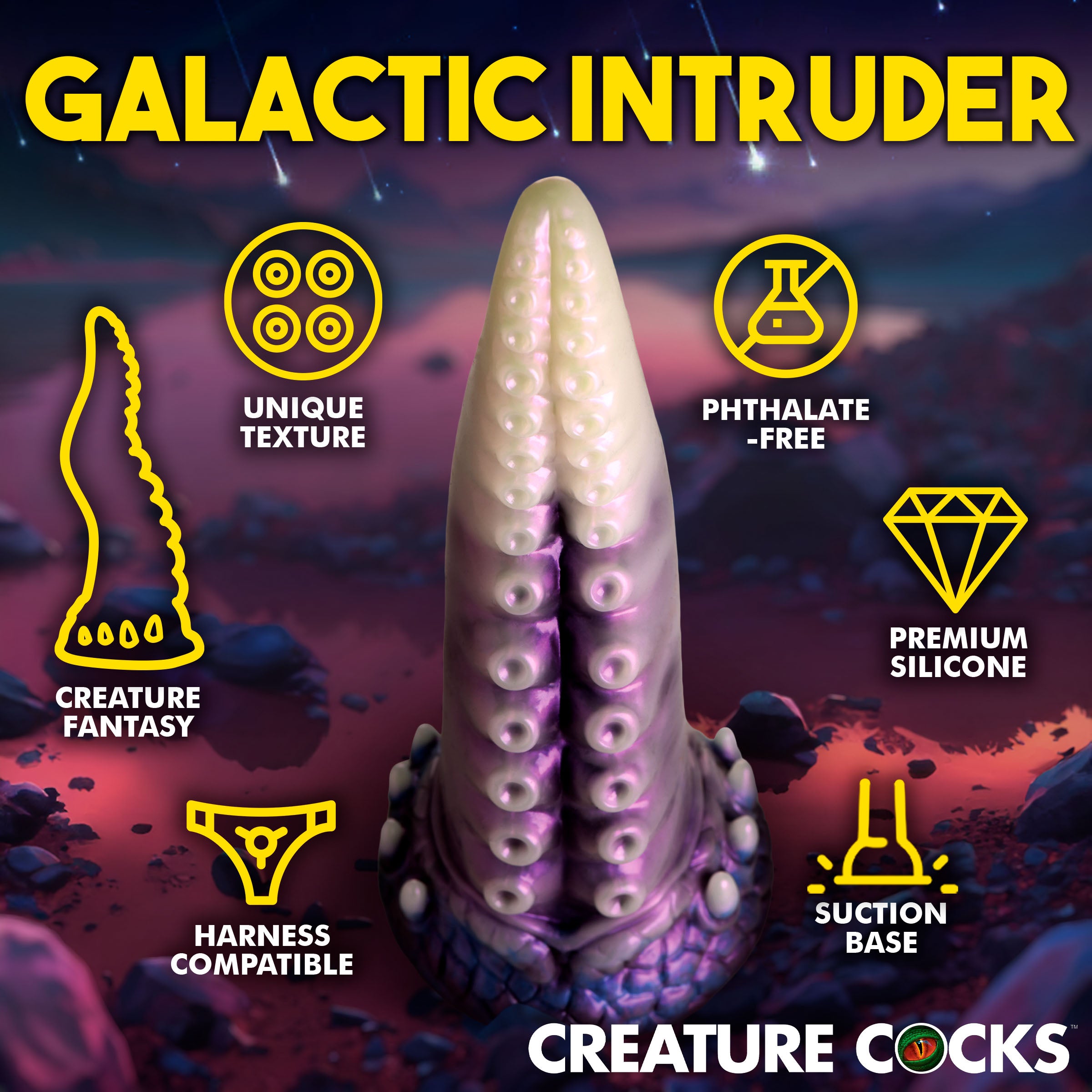 Creature Cocks Astropus Tentacle Silicone Dildo Multi