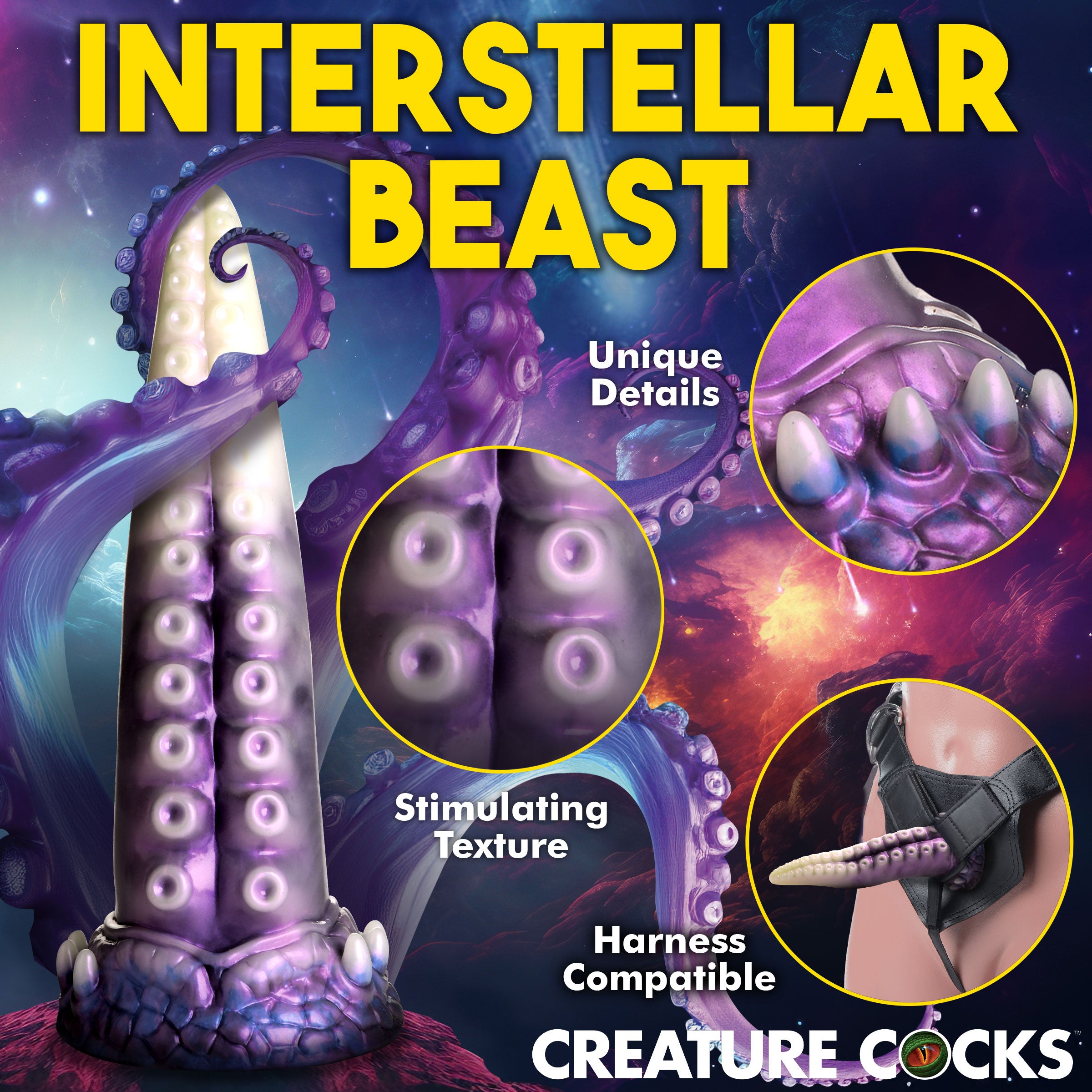 Creature Cocks Astropus Tentacle Silicone Dildo Multi
