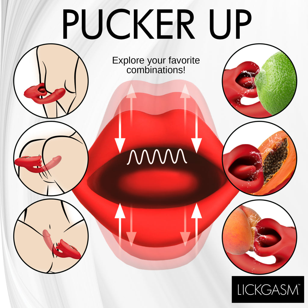 Lickgasm Deep Kiss Silicone Licking Rabbit Vibrator Red