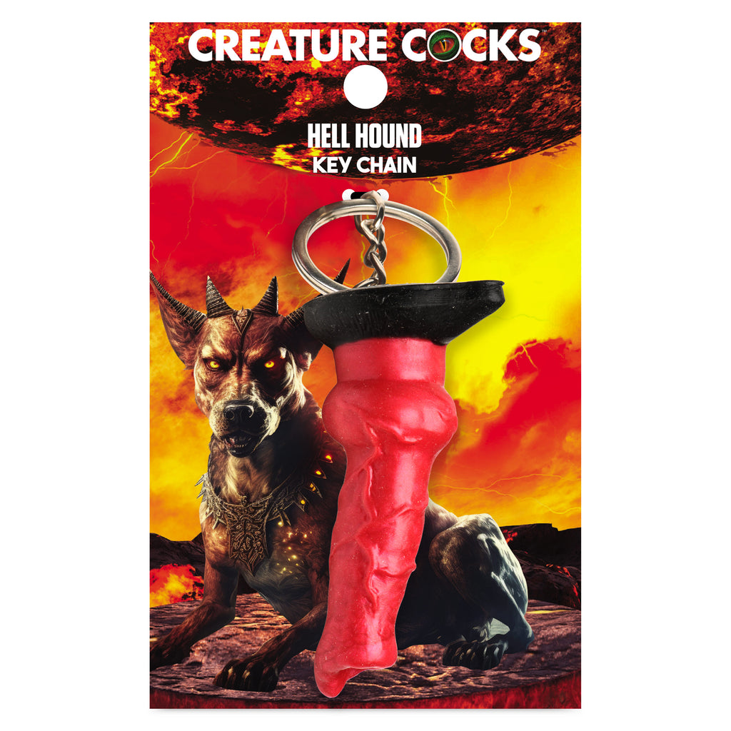 Creature Cocks Hell Hound Mini Dildo Key Chain Red