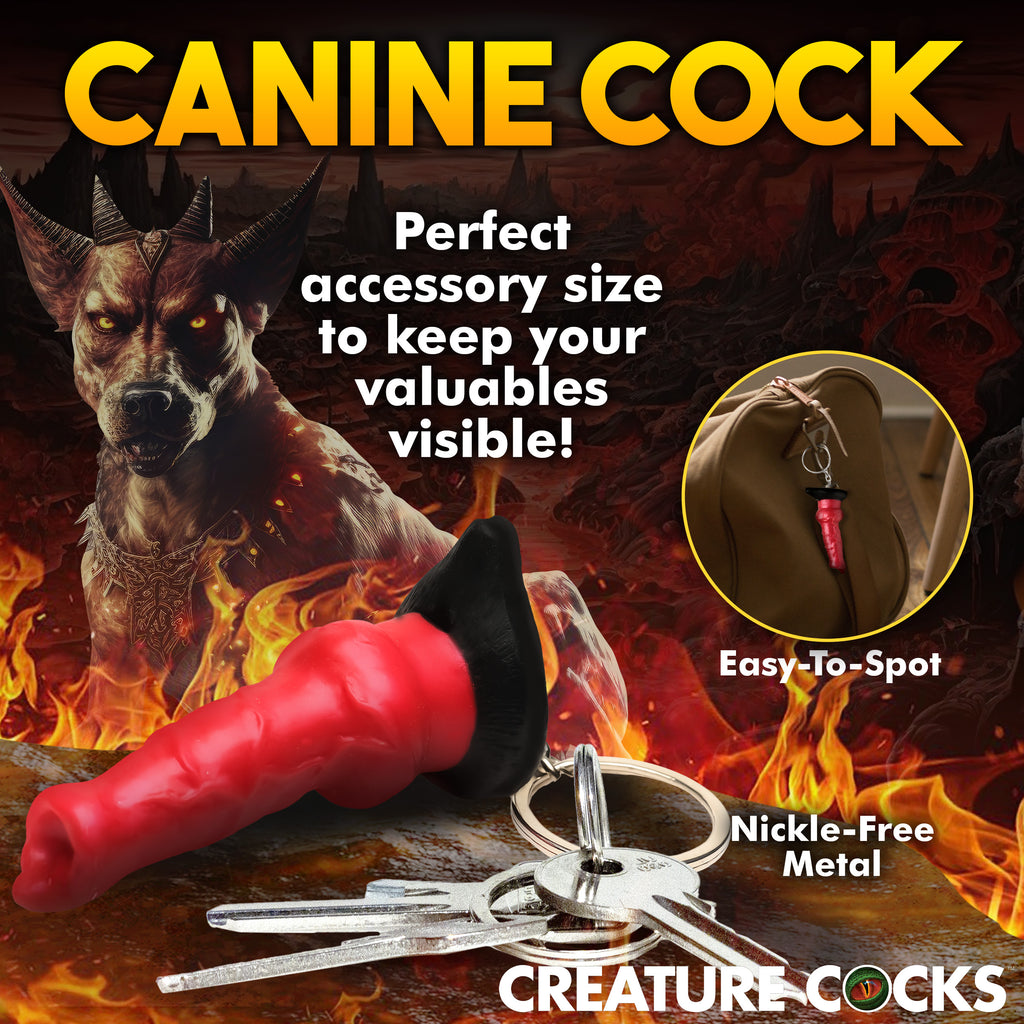 Creature Cocks Hell Hound Mini Dildo Key Chain Red
