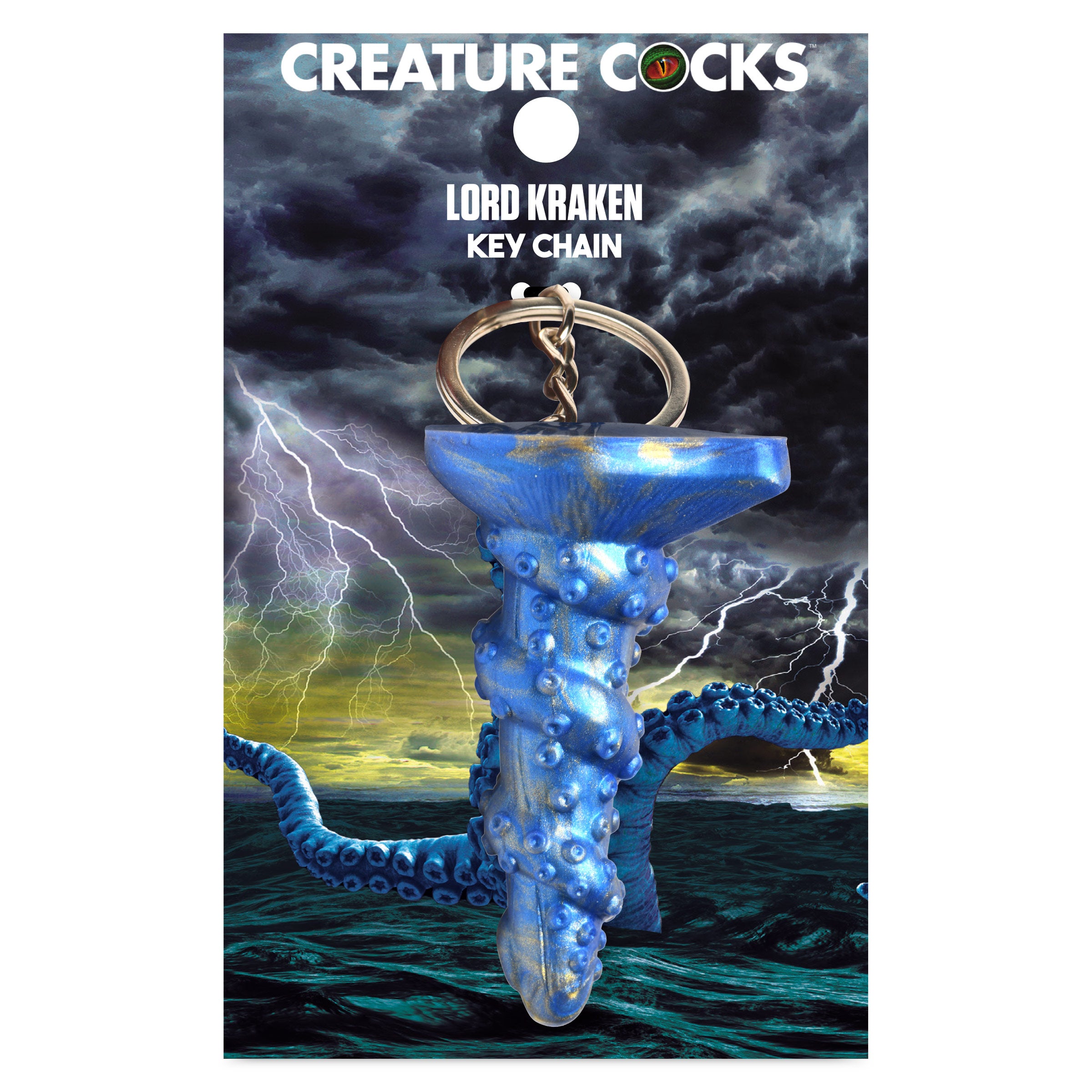 Creature Cocks Lord Kraken Mini Dildo Key Chain Blue