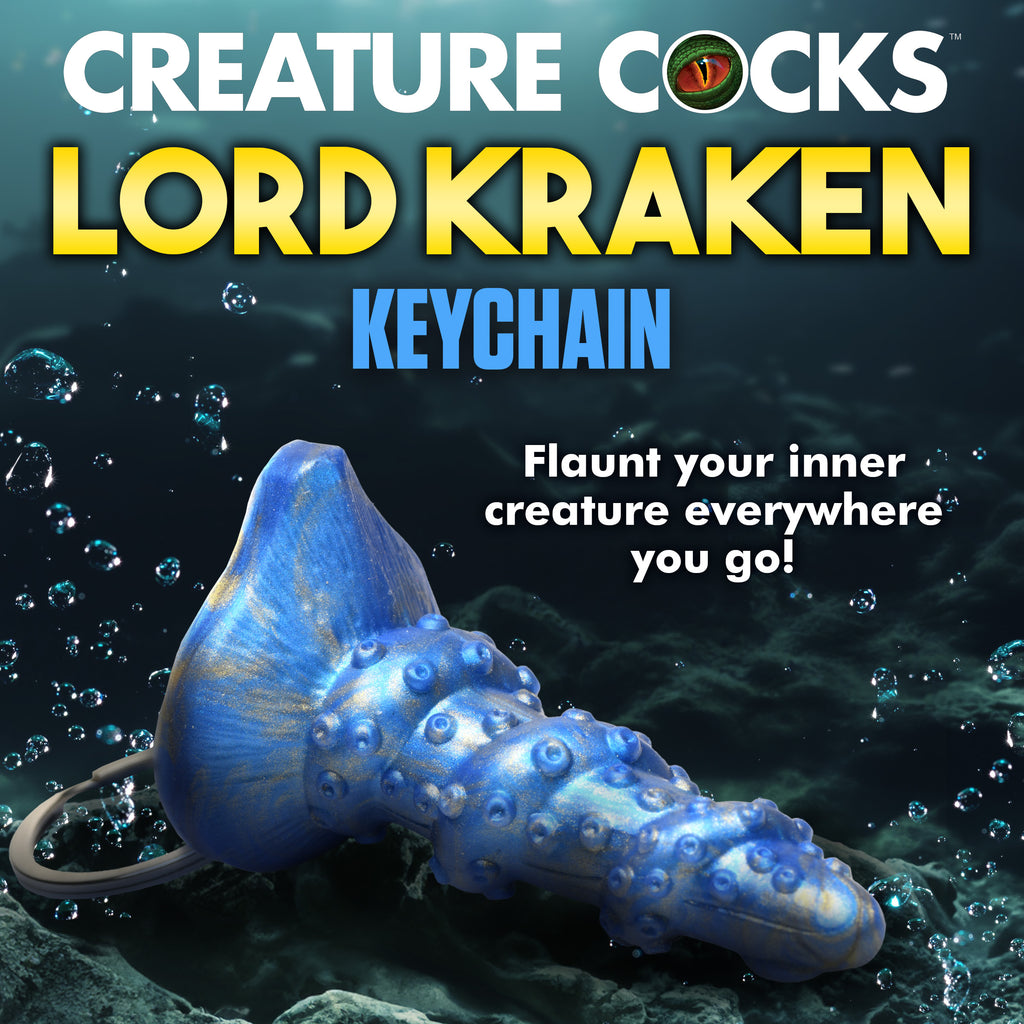 Creature Cocks Lord Kraken Mini Dildo Key Chain Blue