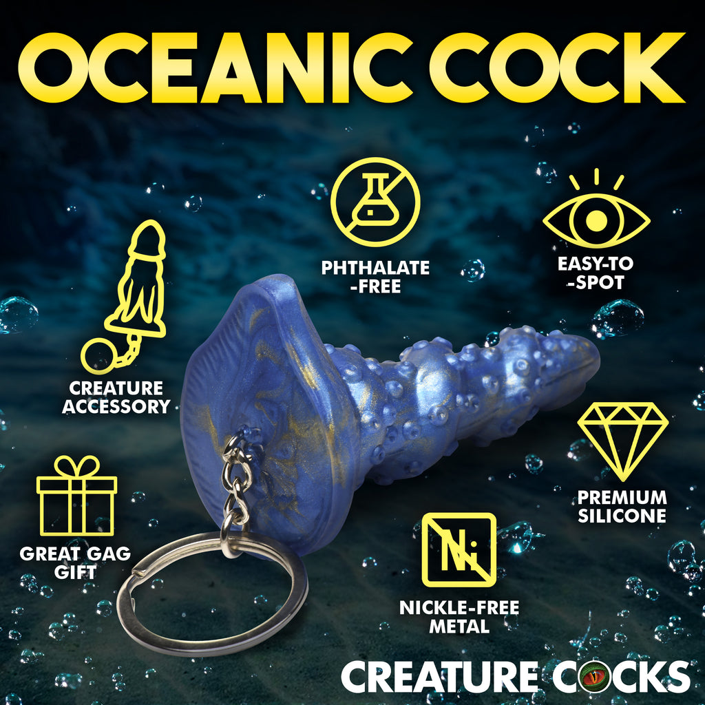 Creature Cocks Lord Kraken Mini Dildo Key Chain Blue