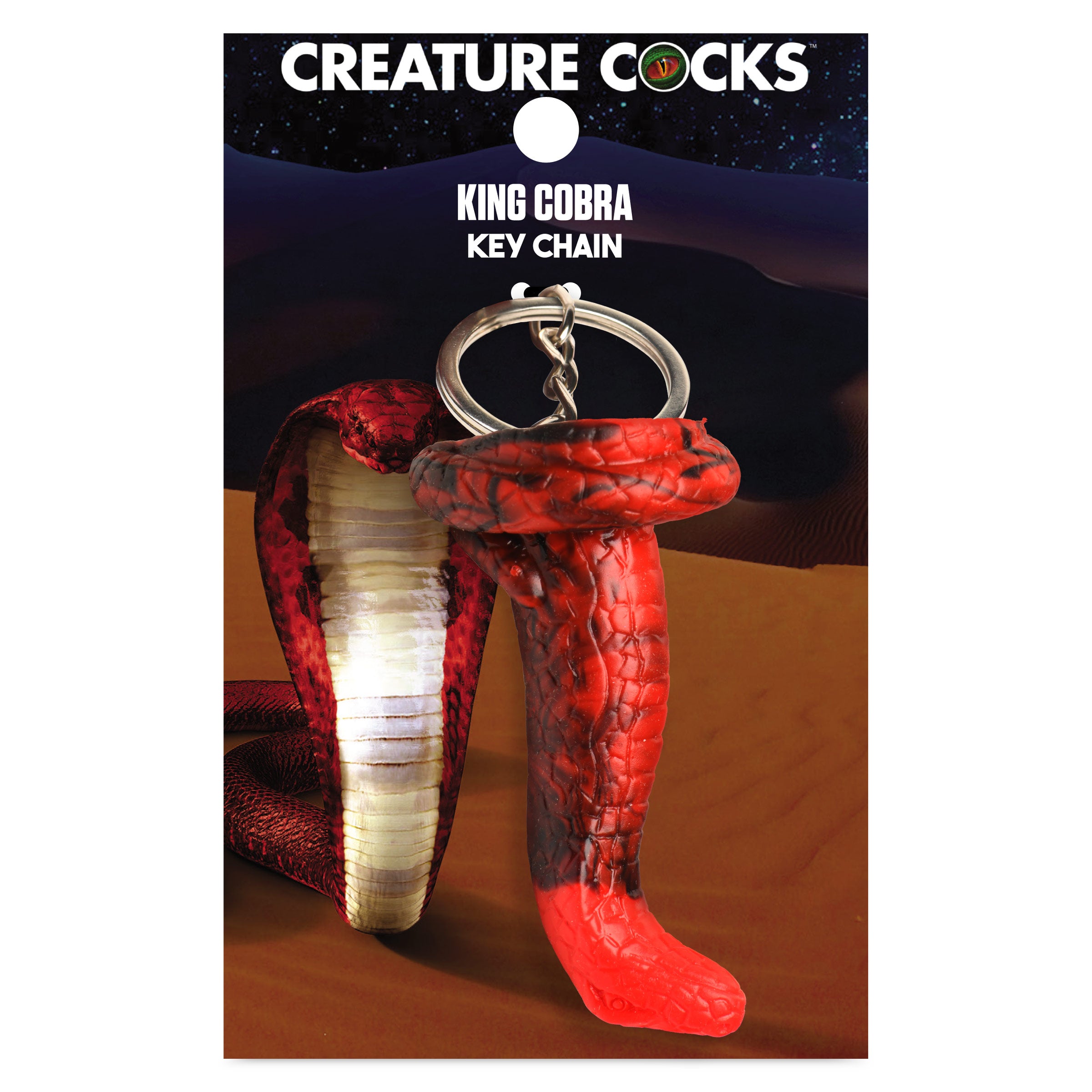 Creature Cocks King Cobra Mini Dildo Key Chain Red