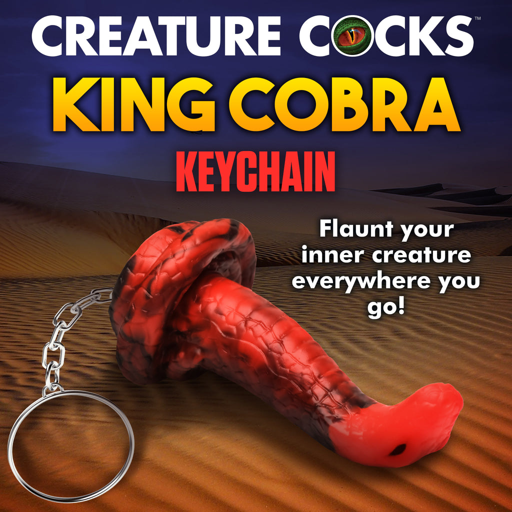 Creature Cocks King Cobra Mini Dildo Key Chain Red