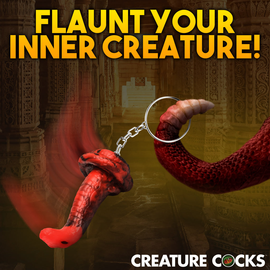 Creature Cocks King Cobra Mini Dildo Key Chain Red
