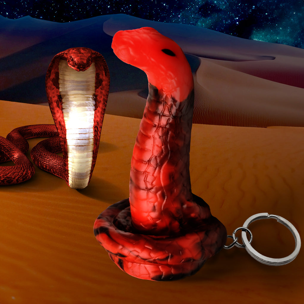 Creature Cocks King Cobra Mini Dildo Key Chain Red