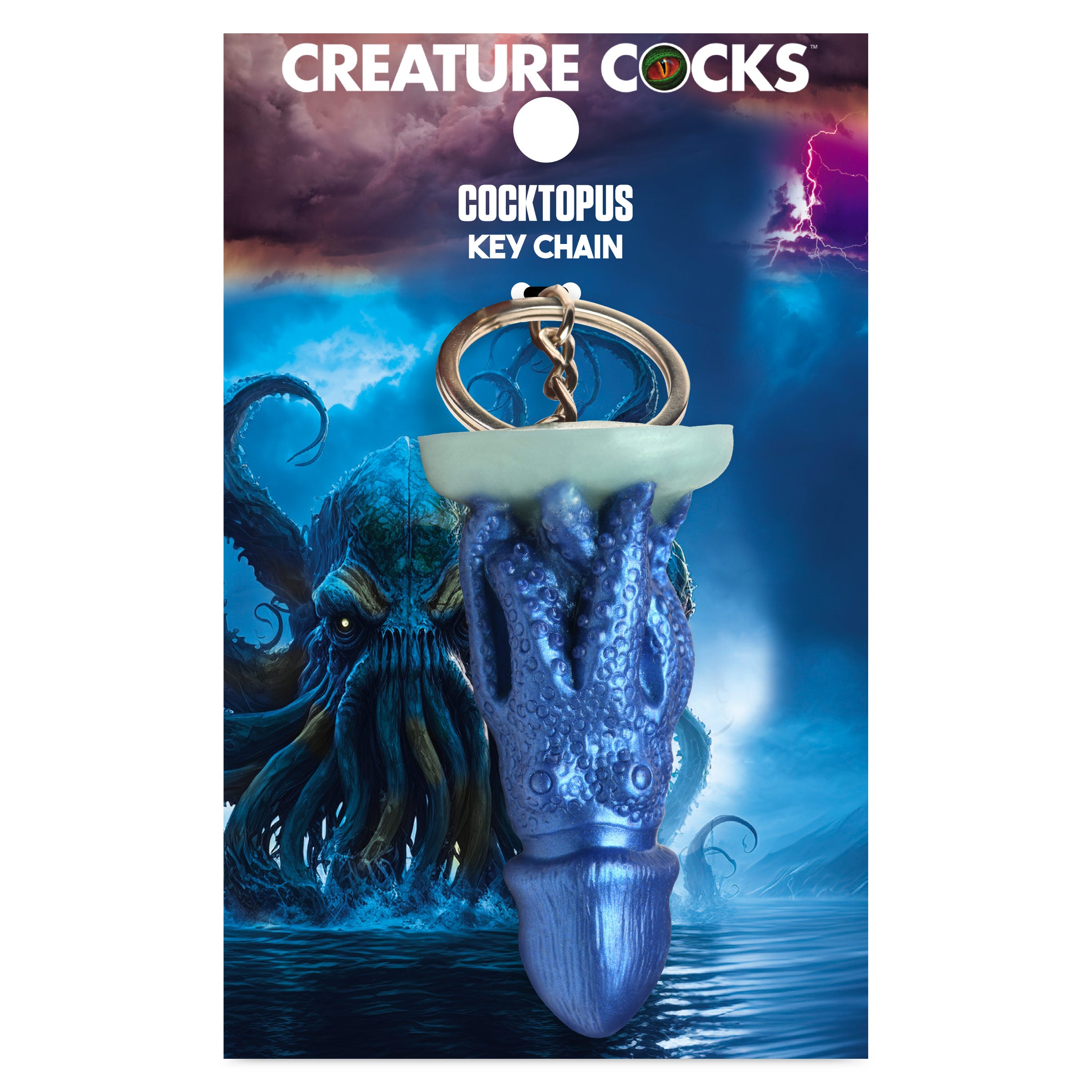Creature Cocks Cocktopus Mini Dildo Key Chain Blue