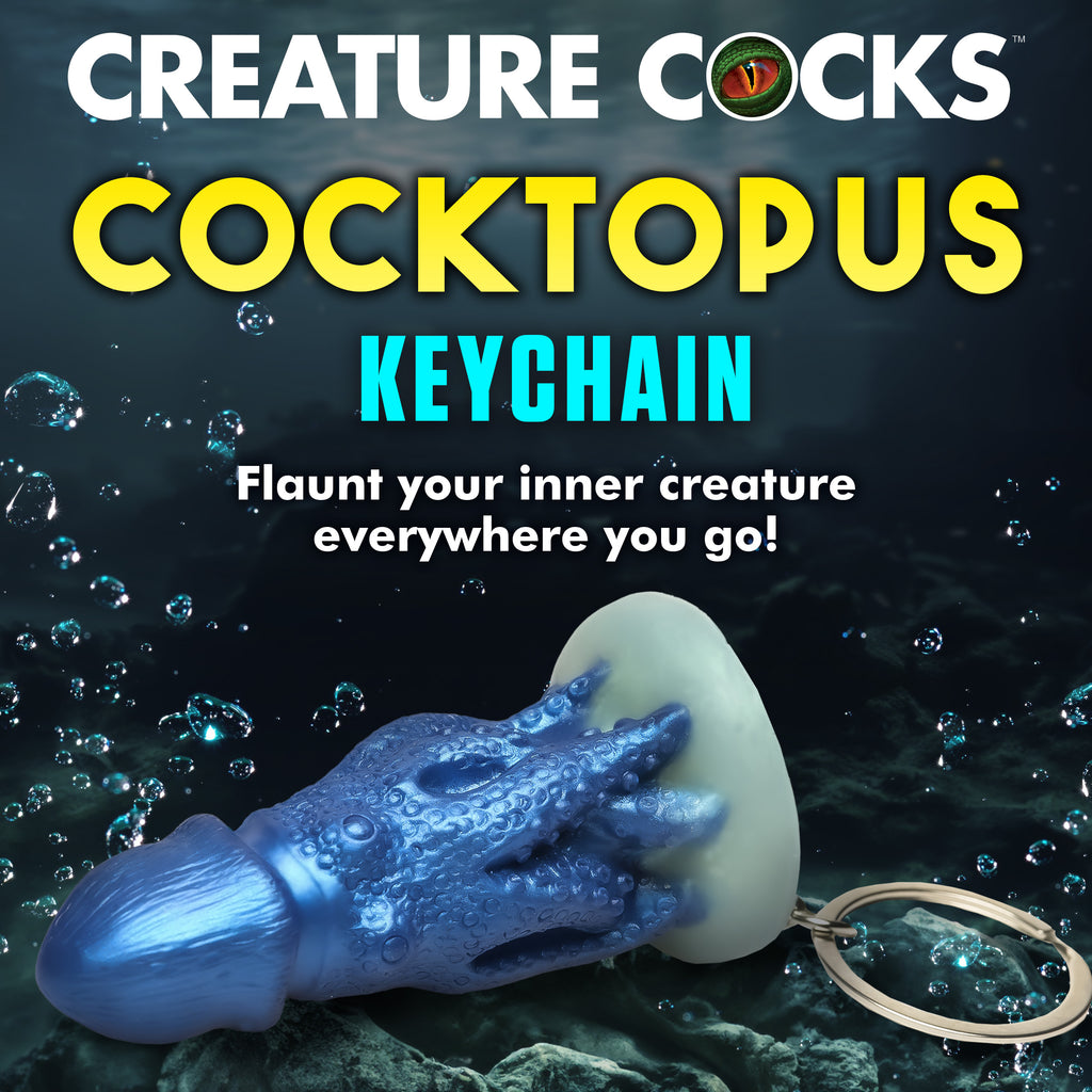 Creature Cocks Cocktopus Mini Dildo Key Chain Blue