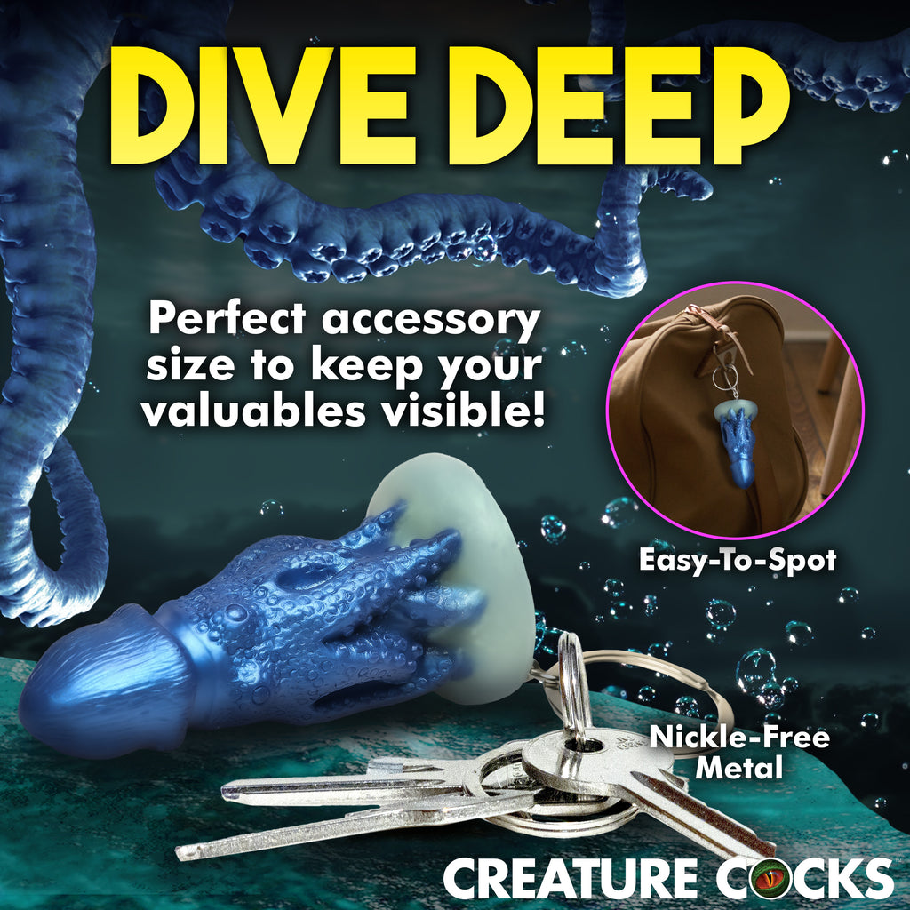 Creature Cocks Cocktopus Mini Dildo Key Chain Blue