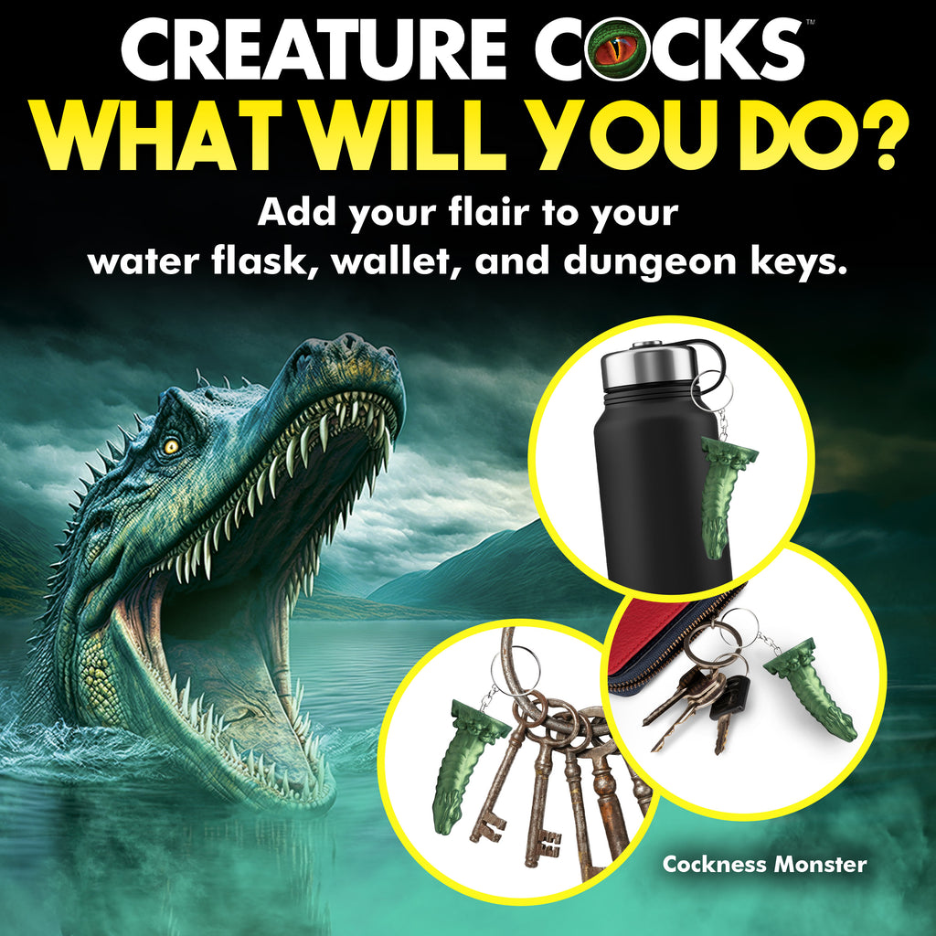 Creature Cocks Cockness Monster Mini Dildo Key Chain Green